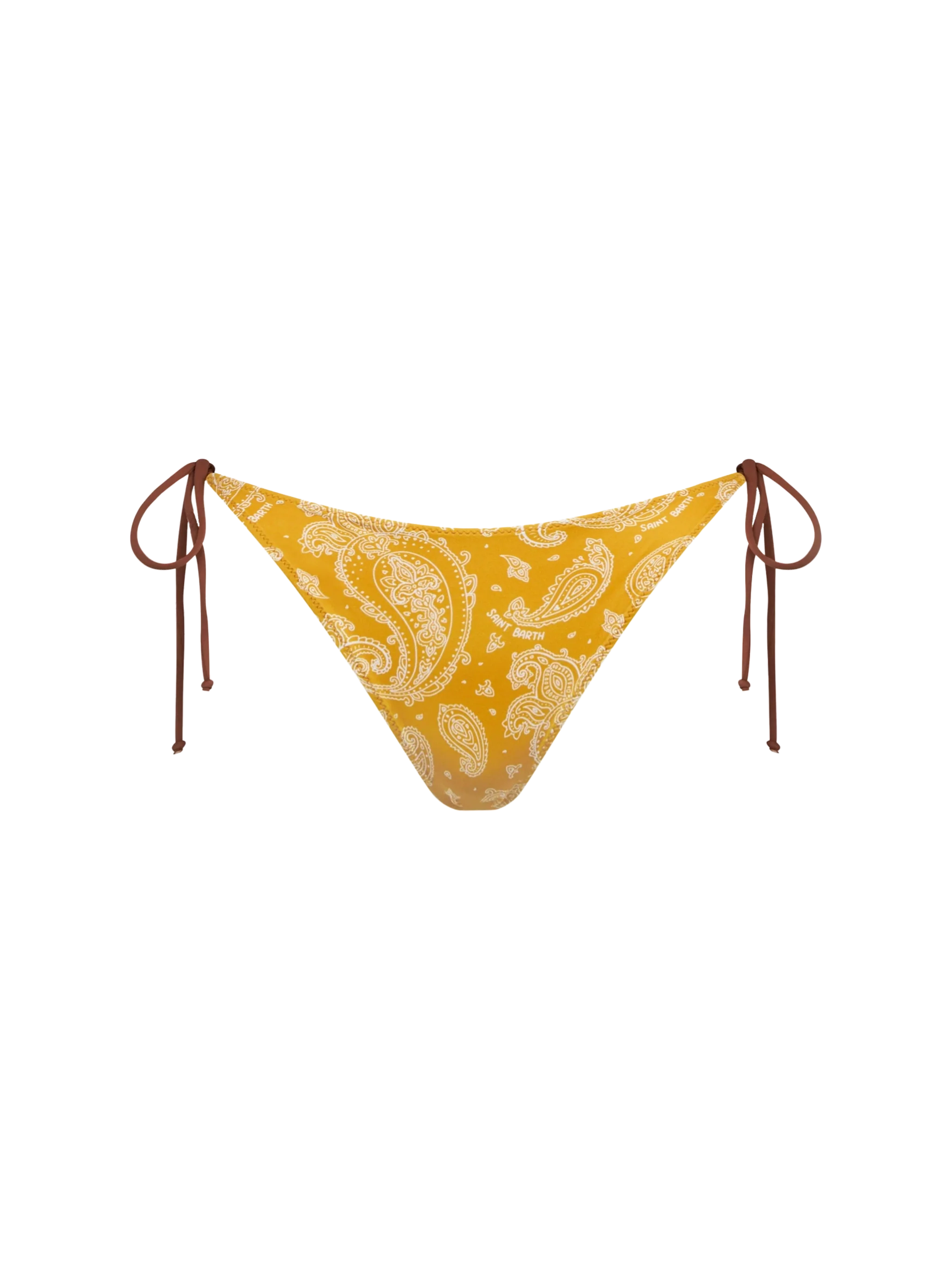 Woman swim briefs with paisley print