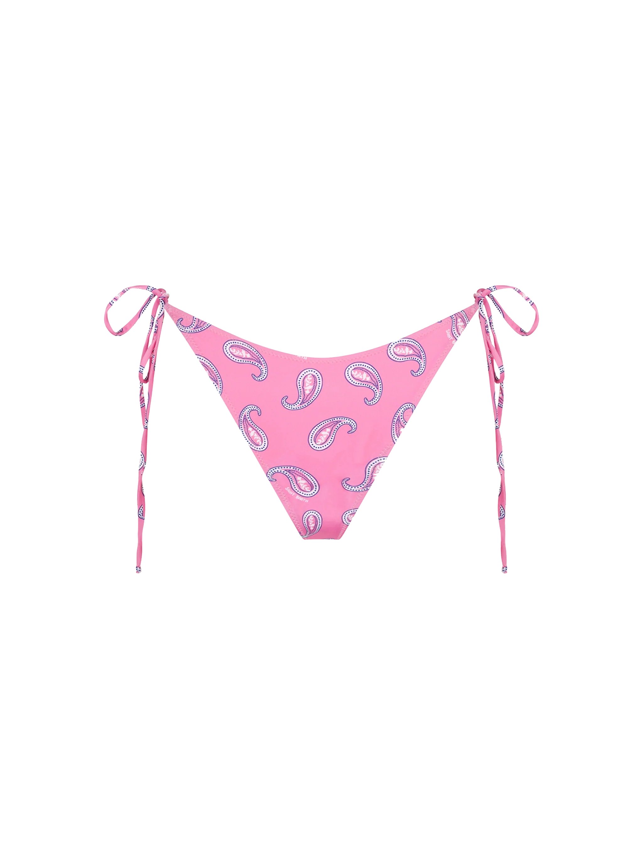 Woman cheeky swim briefs with paisley print