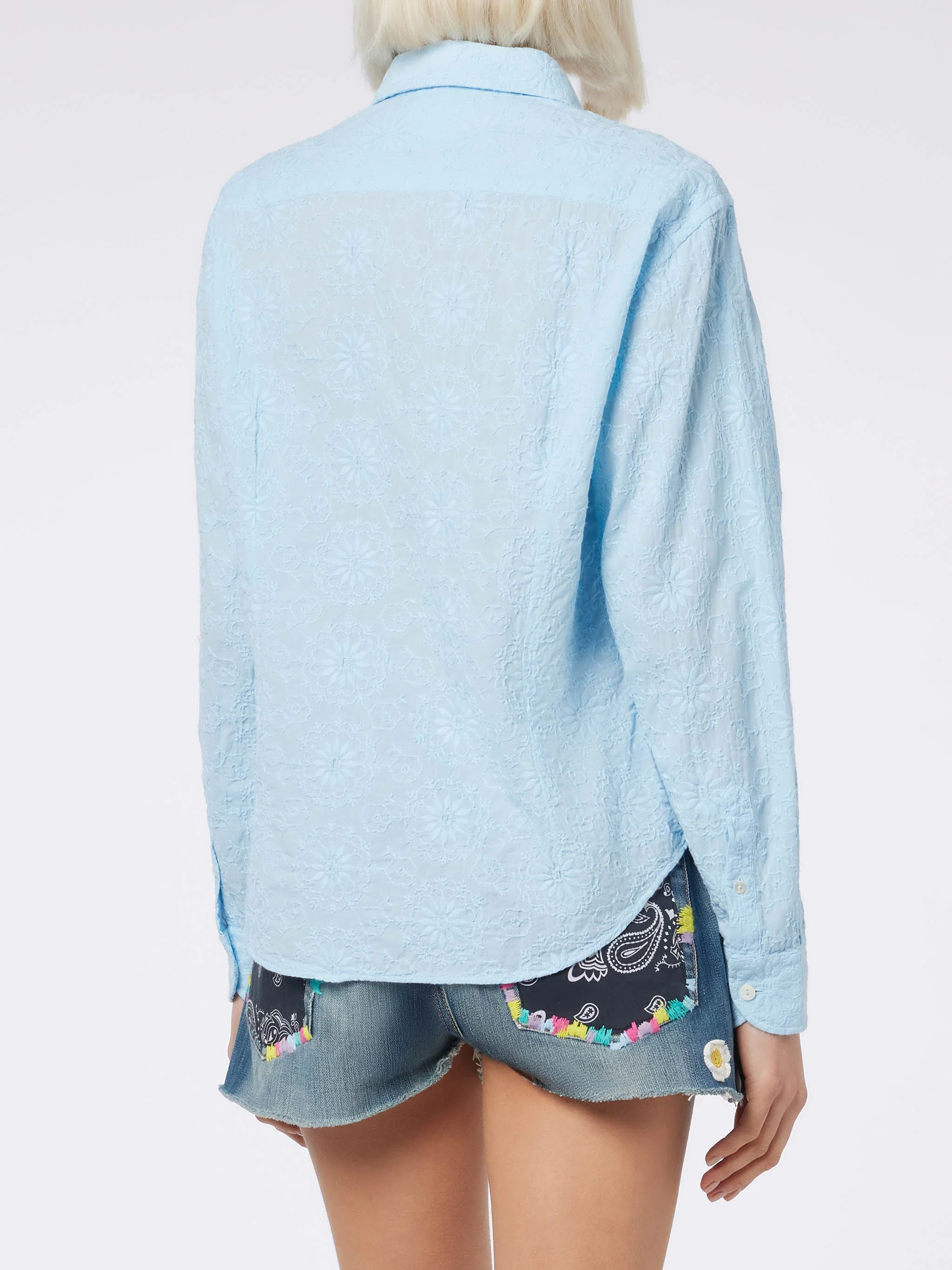 Woman classic Sangallo cotton shirt Meredith - Image 3