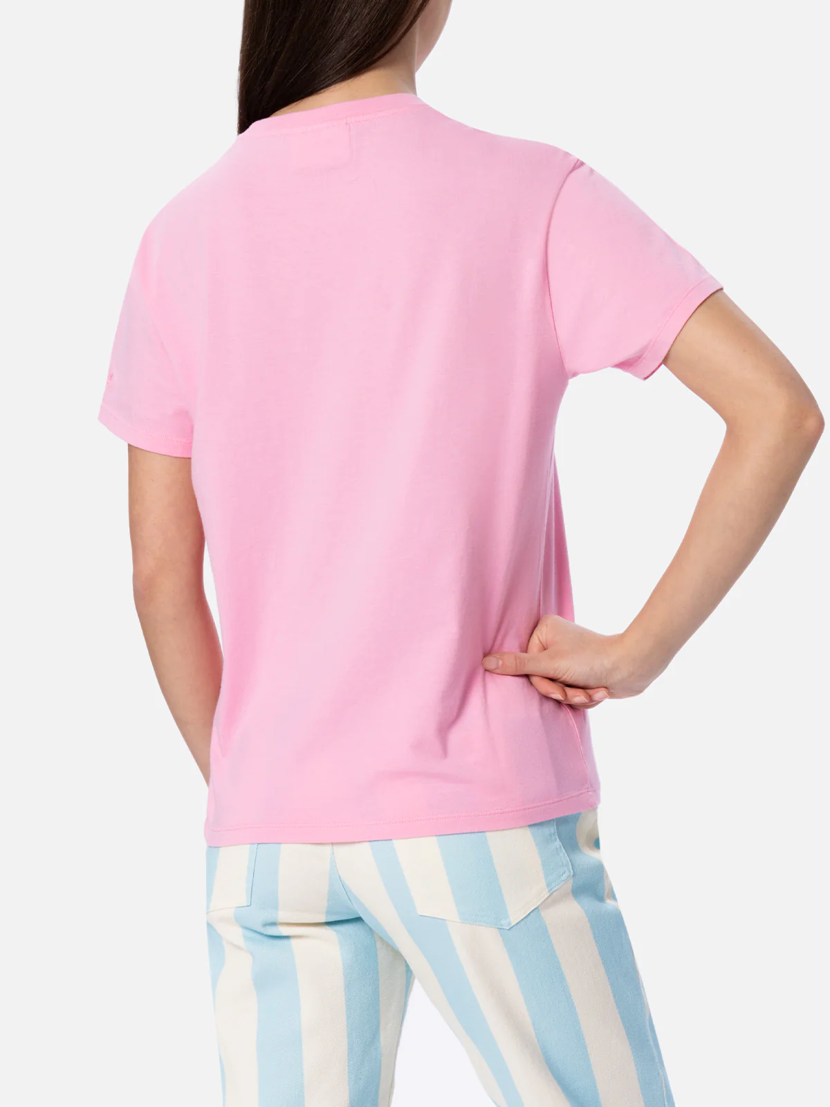 Woman cotton jersey crewneck t-shirt Emilie with Barbie St. Barth print | BARBIE SPECIAL EDITION - Image 3