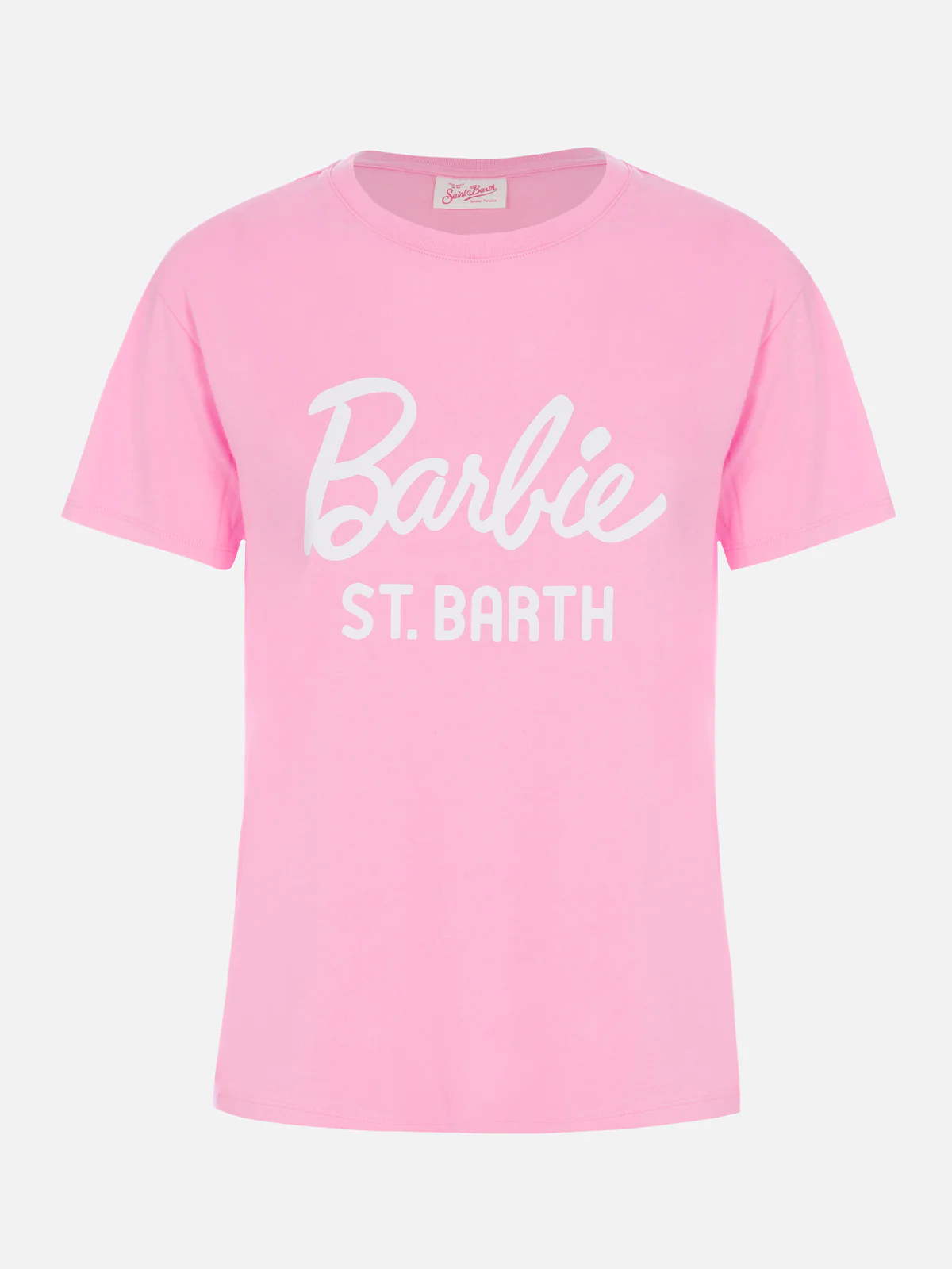 Woman cotton jersey crewneck t-shirt Emilie with Barbie St. Barth print | BARBIE SPECIAL EDITION - Image 4