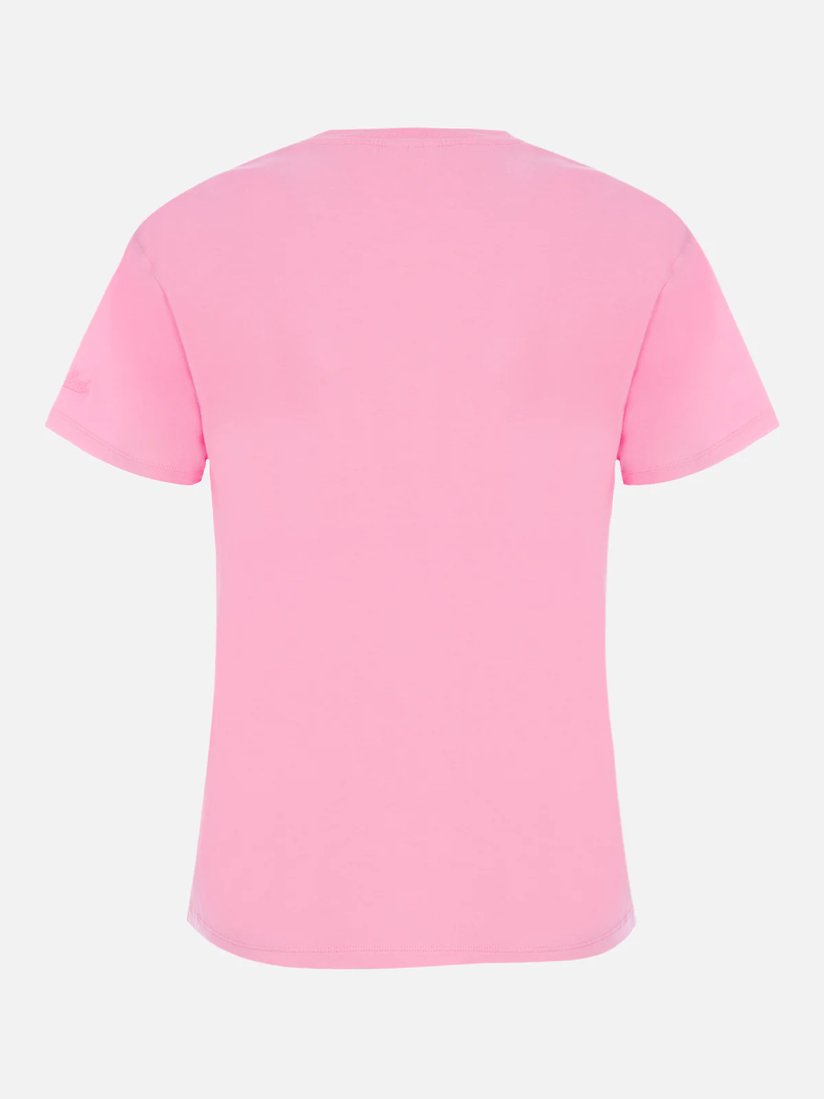 Woman cotton jersey crewneck t-shirt Emilie with Barbie St. Barth print | BARBIE SPECIAL EDITION - Image 5