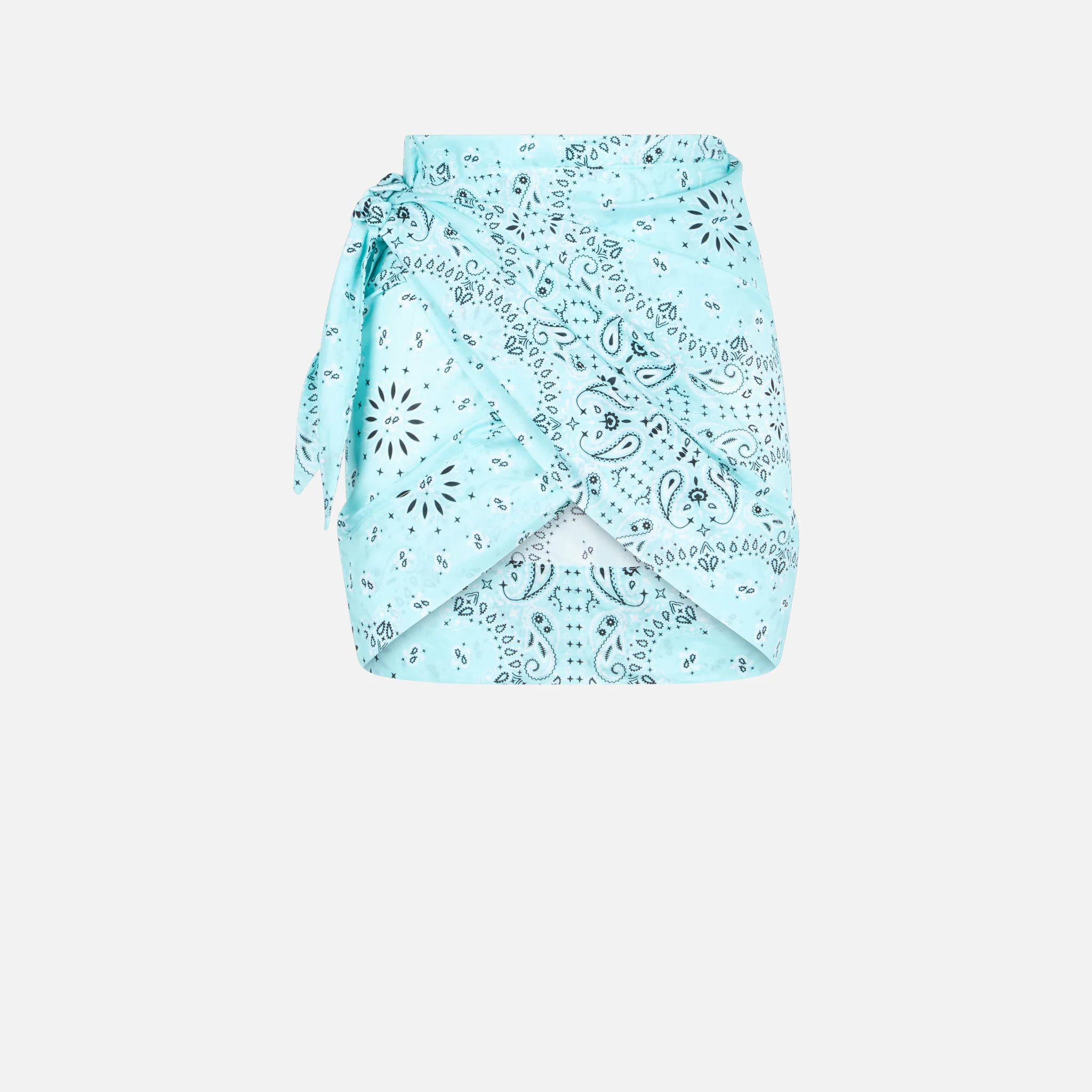 Woman cotton mini skirt pareo Angie with bandanna print - Image 4