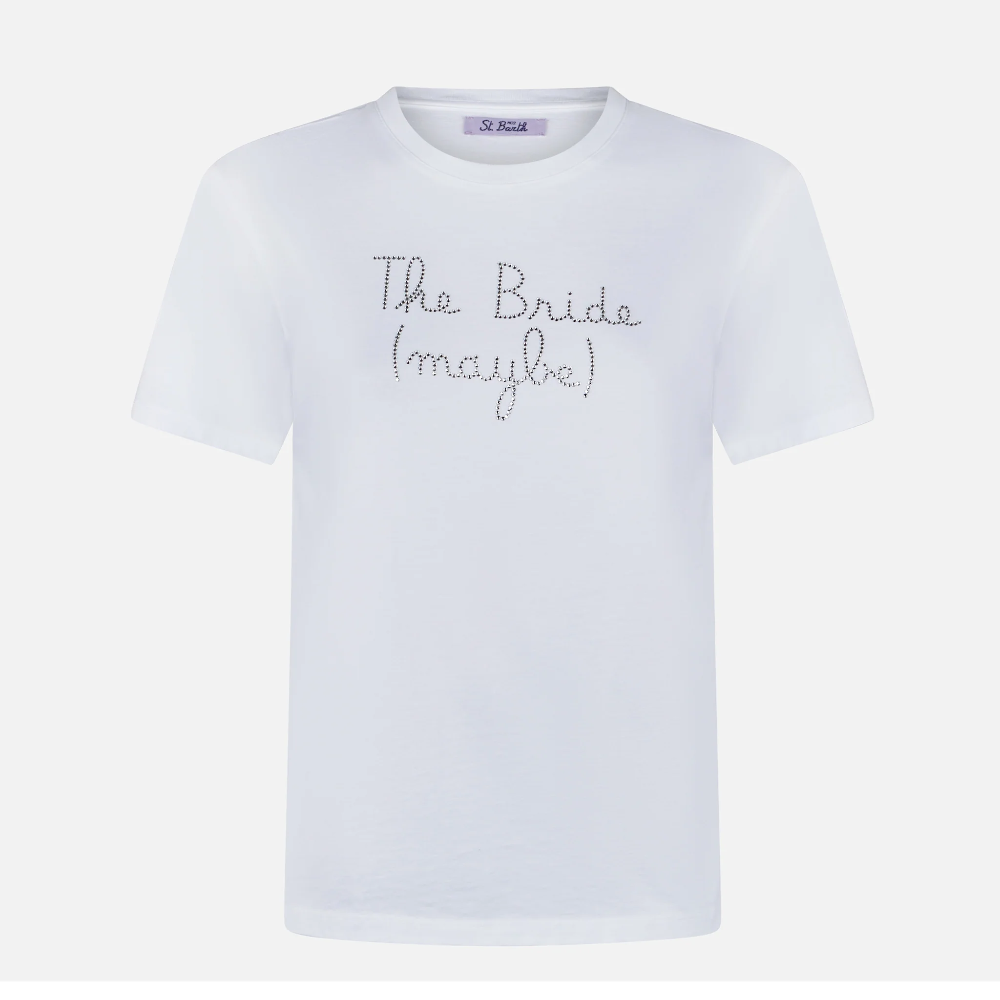 Woman cotton t-shirt with The Bride (maybe) rhinestone embroidery - Image 4