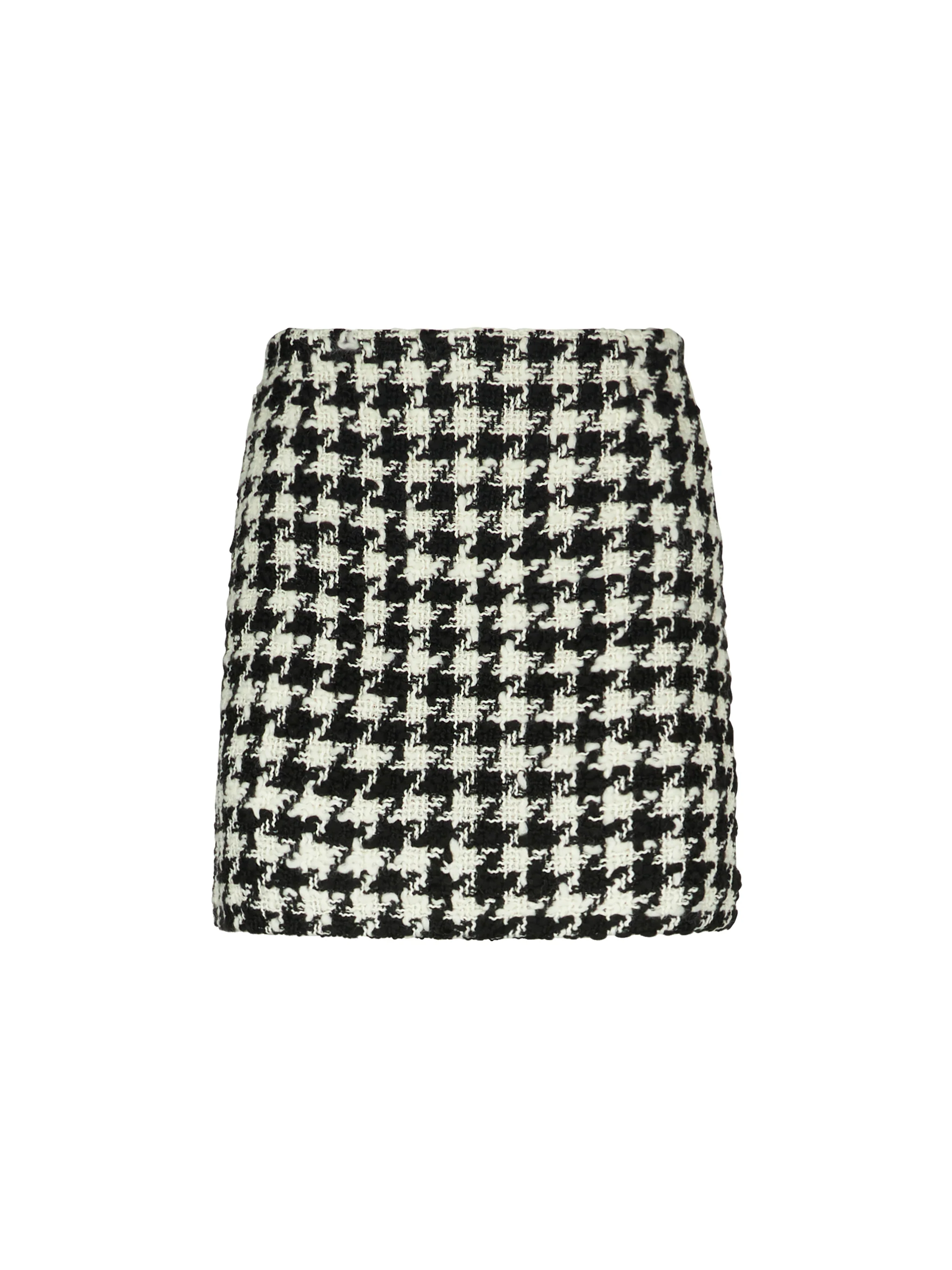 Woman wooly skirt with pied de poule print - Image 4