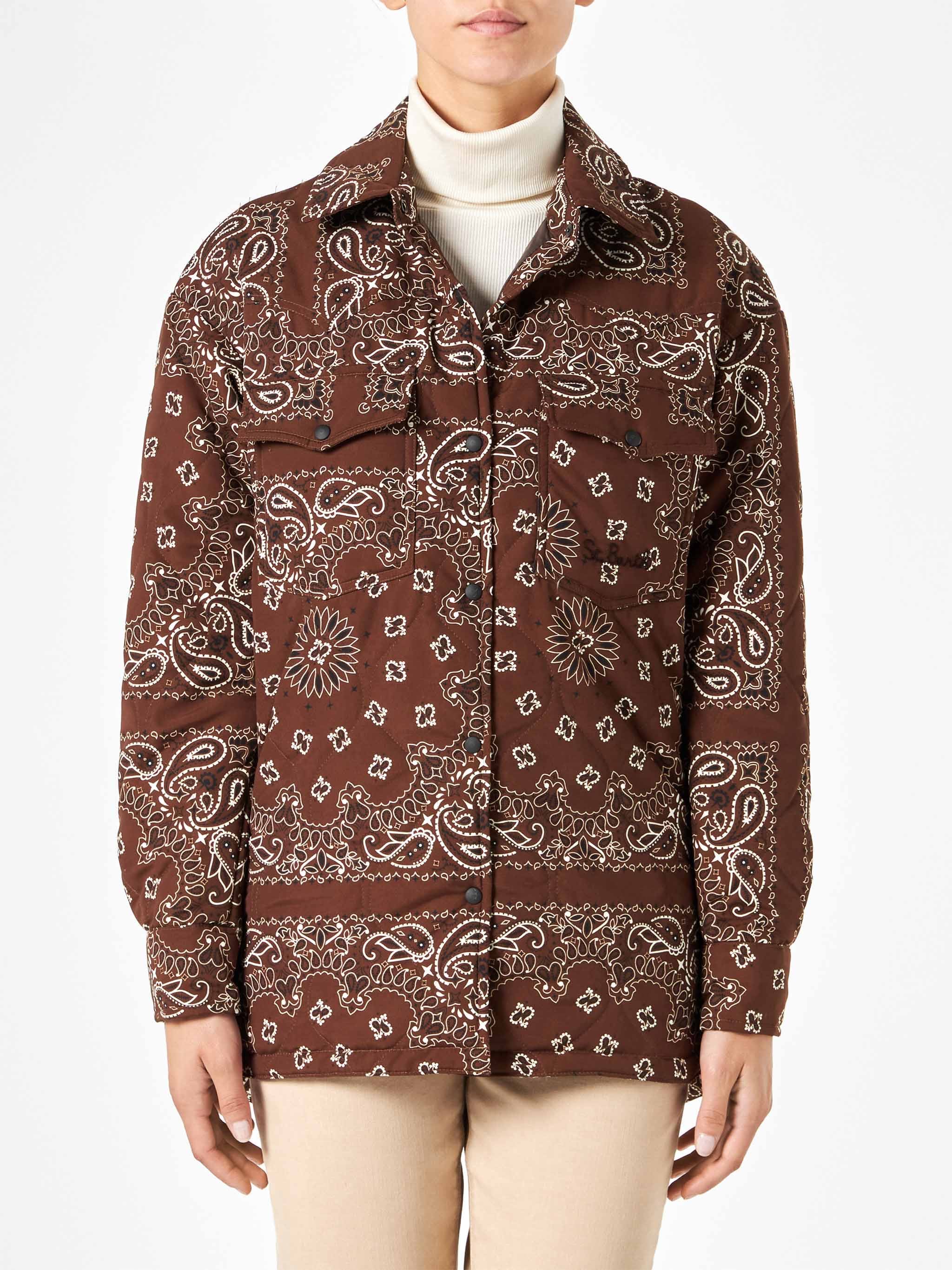 Woman jacket with bandana print - Image 3