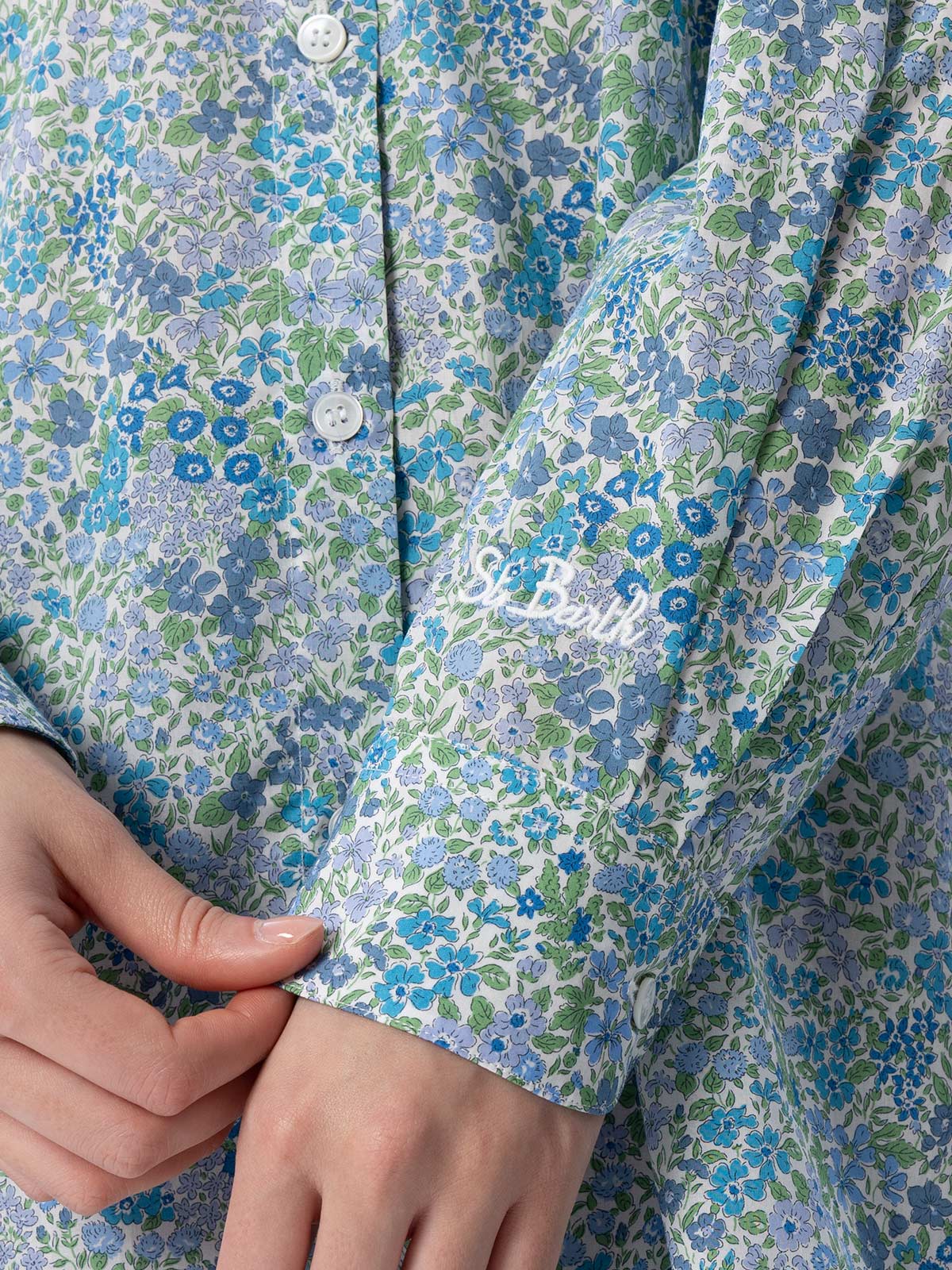 Woman cotton shirt Brigitte with Joanna Luise print | MADE WITH LIBERTY FABRIC - Image 3