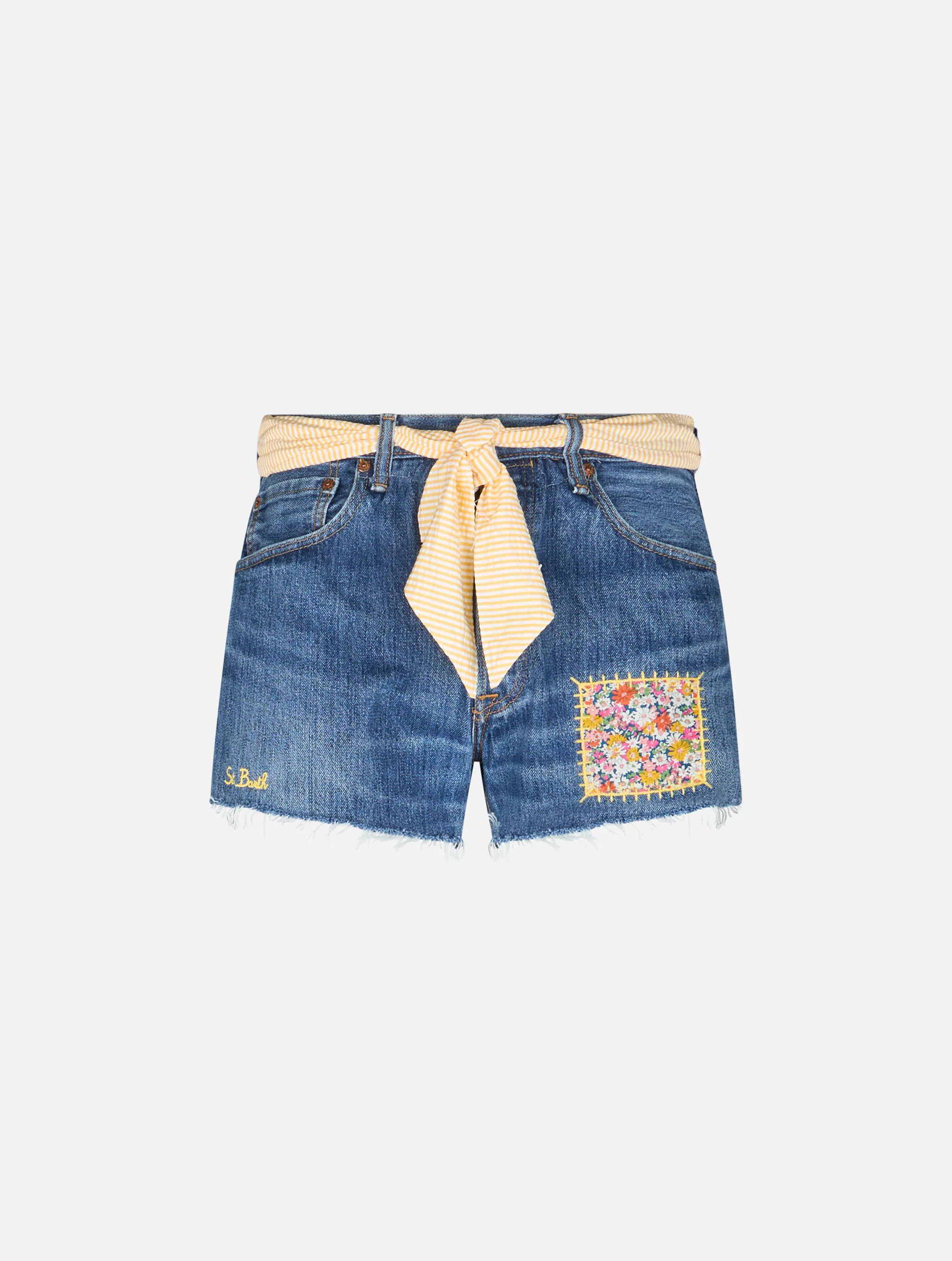 Woman Libby denim shorts Arizona | MADE WITH LIBERTY FABRIC - Image 4