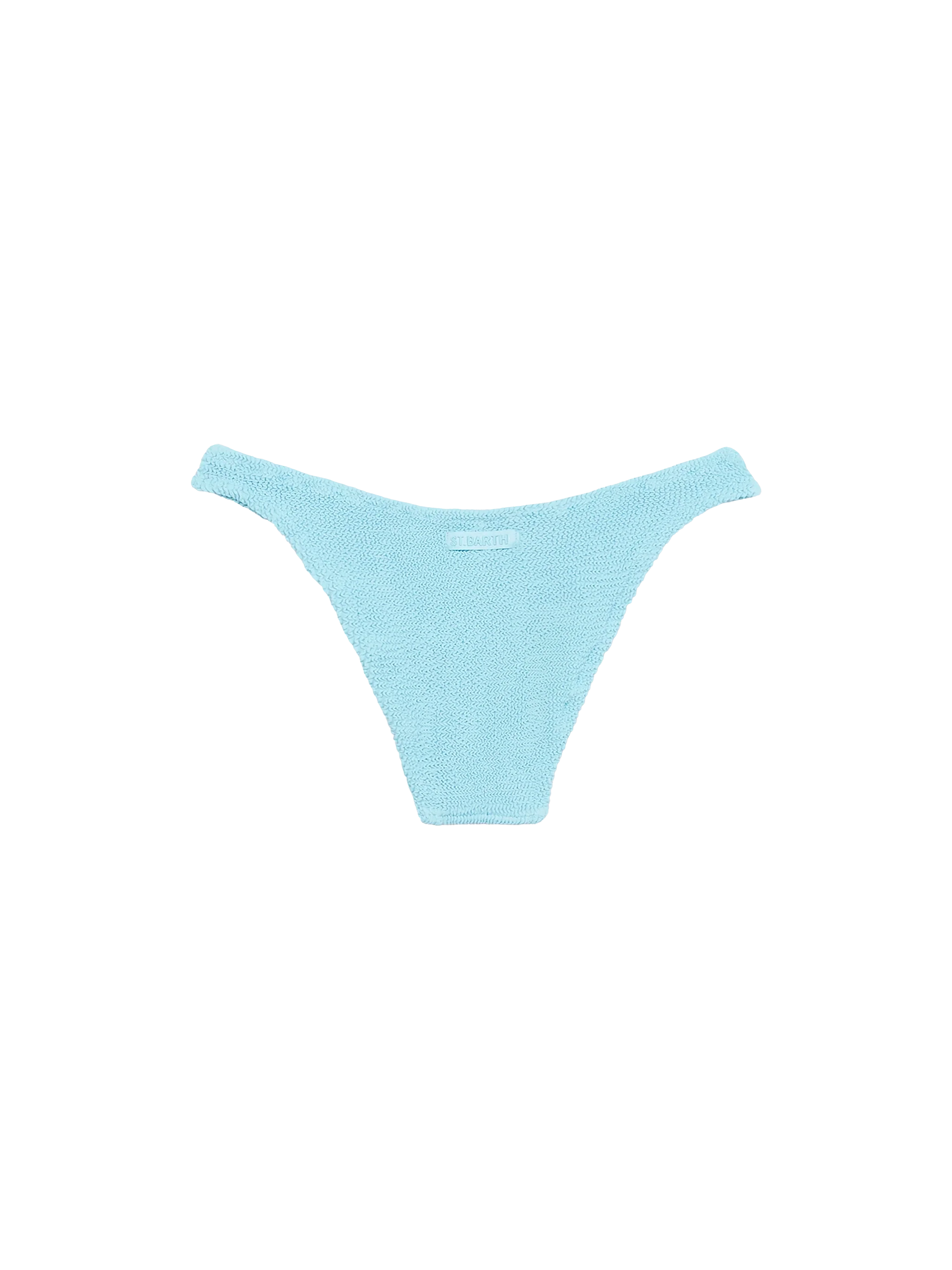 Woman light blue classic crinkle swim briefs Elise - Image 2