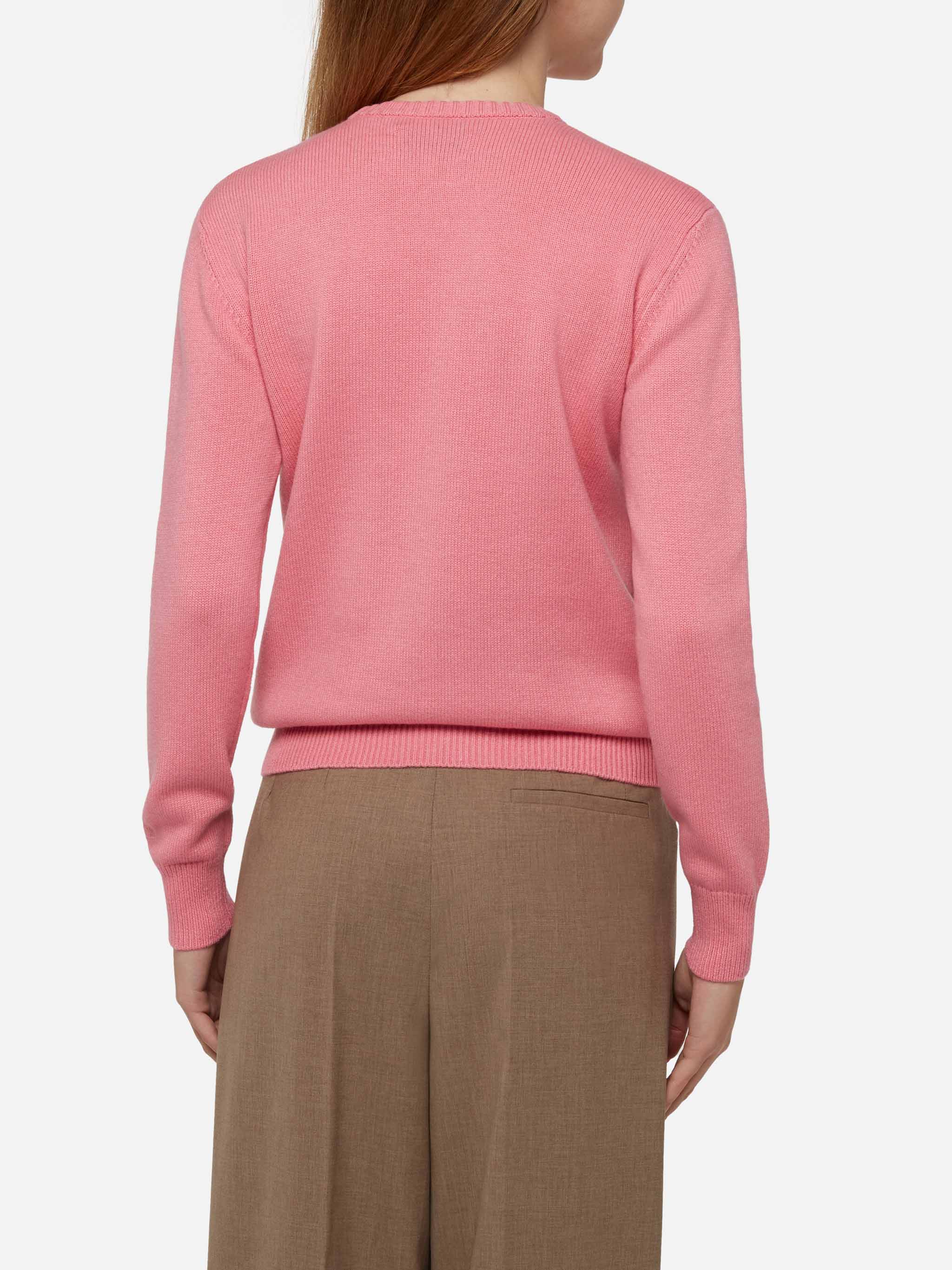 Woman pink sweater New Queen St. Moritz postcard print - Image 4