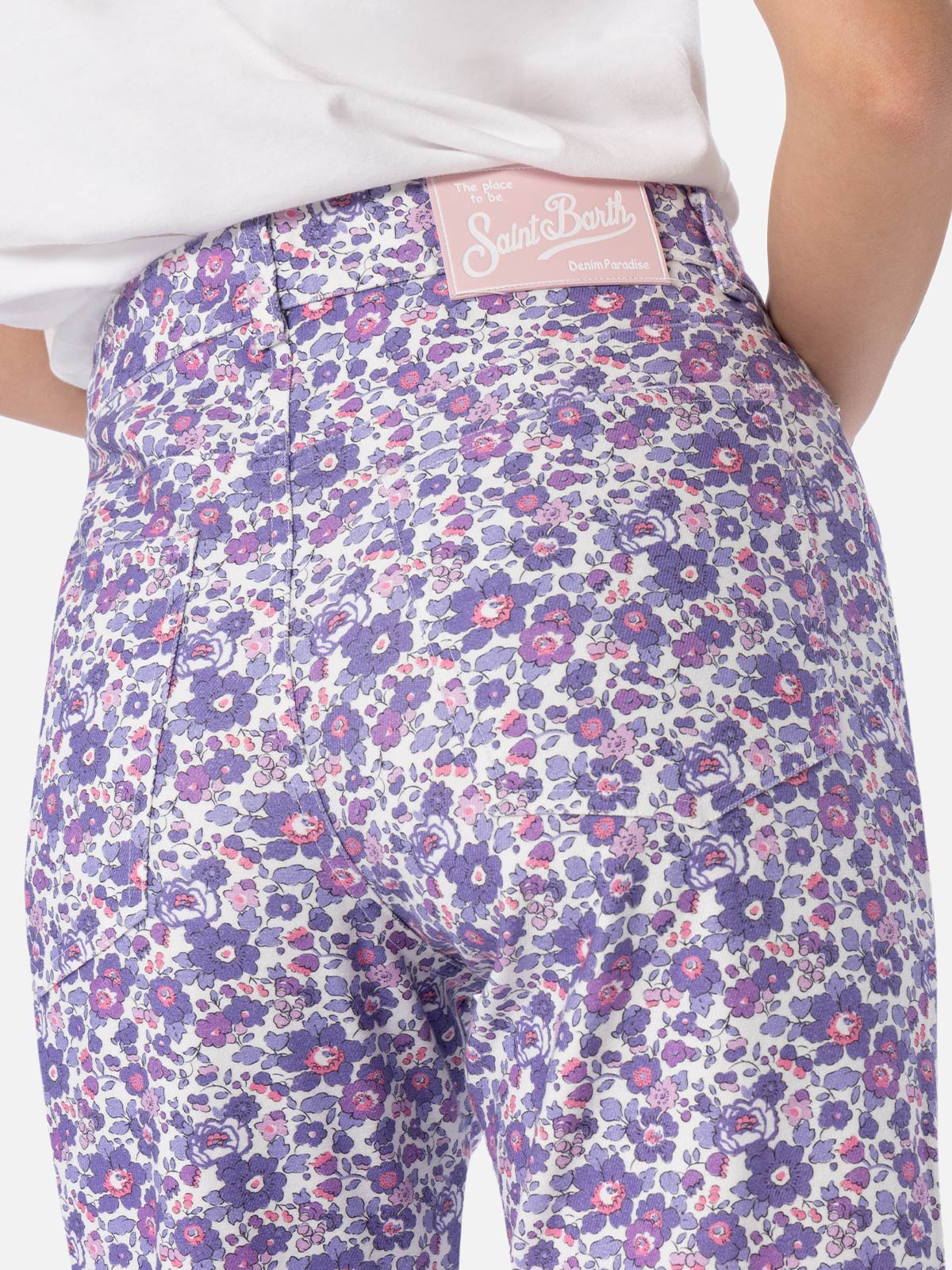 Woman lilac Betsy print denim Belleville | MADE WITH LIBERTY FABRIC - Image 3