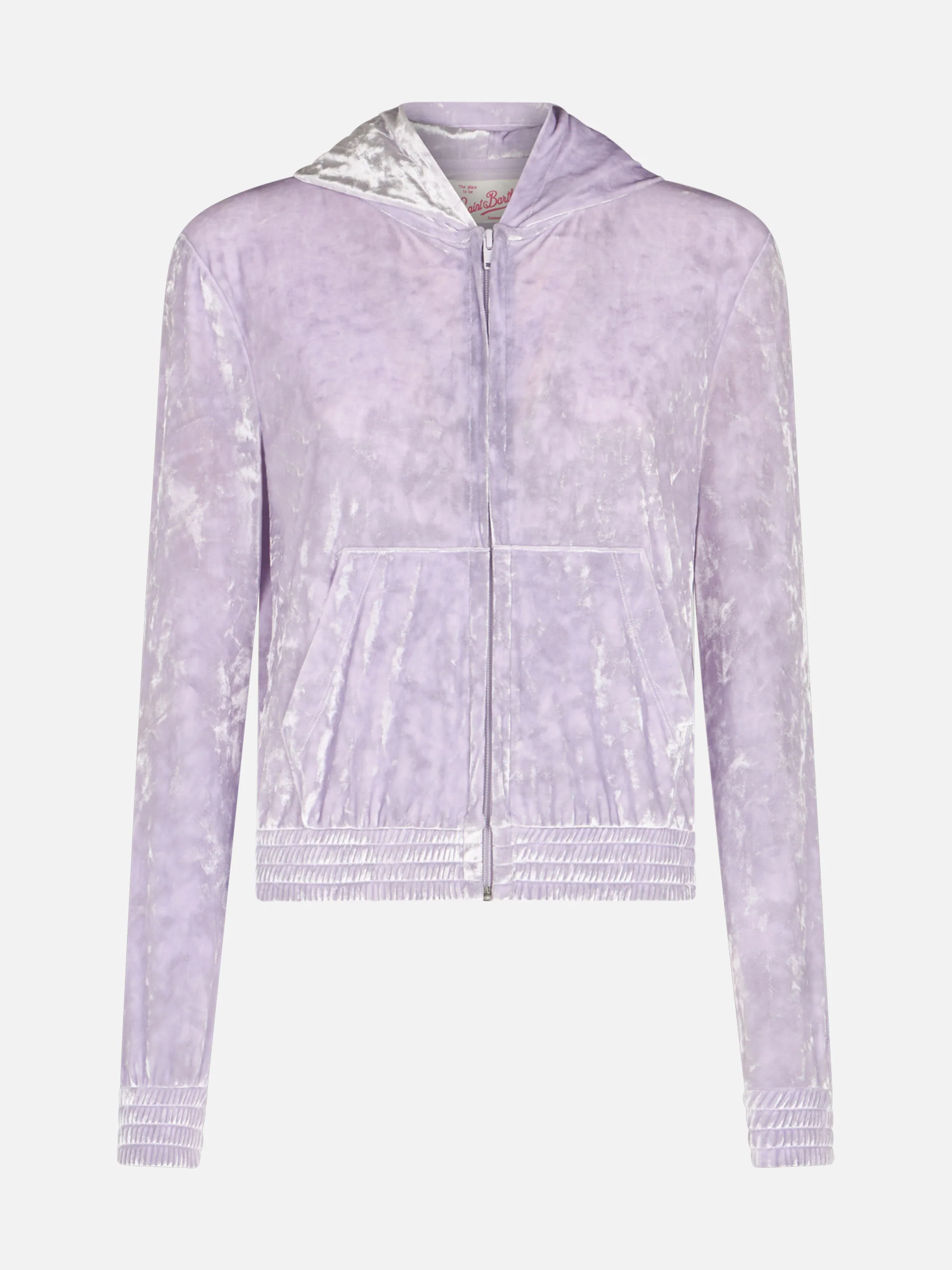 Woman lilac chenille zipped hoodie Jasmine - Image 5