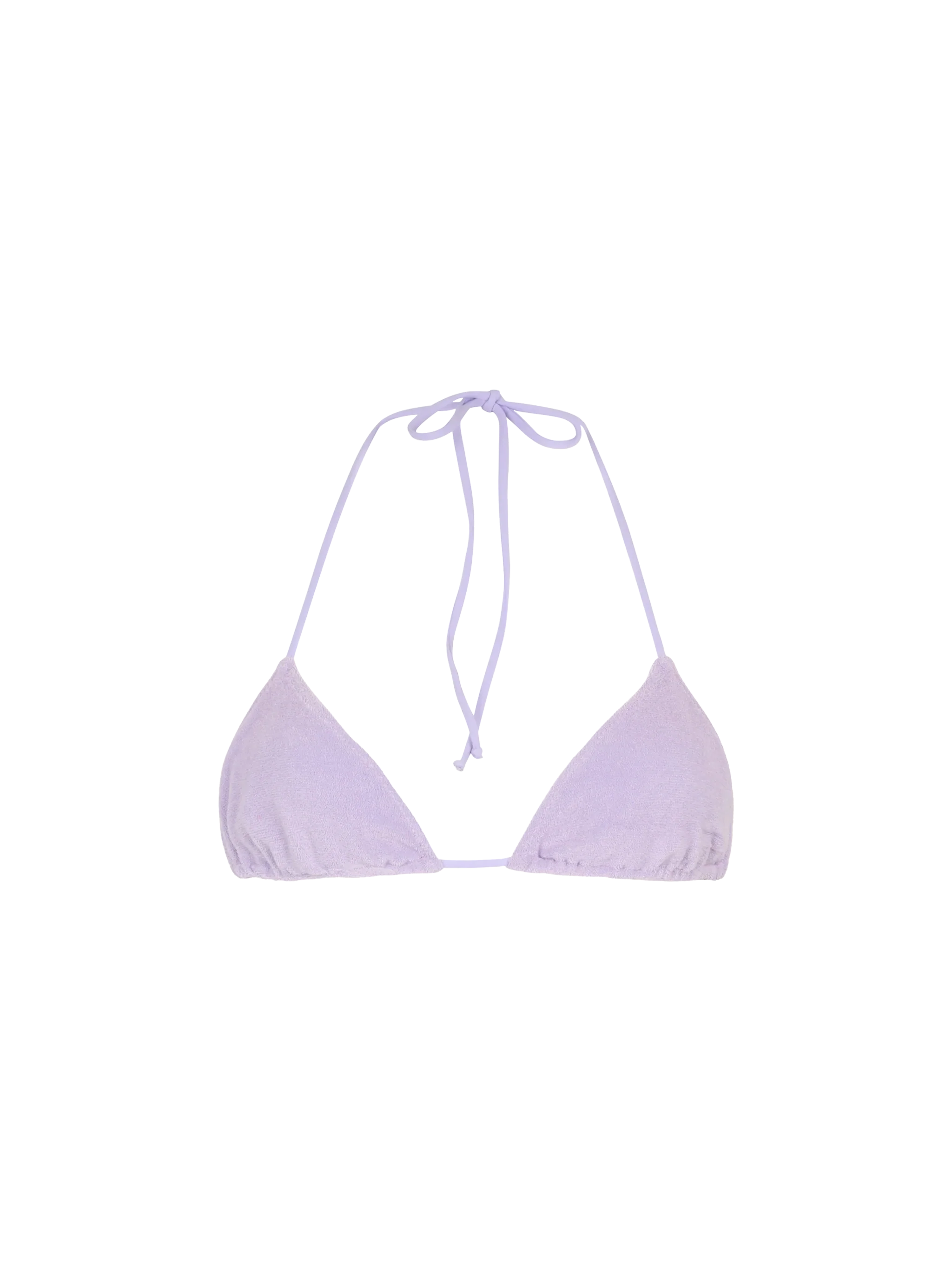 Woman lilac terry triangle top swimsuit Leah