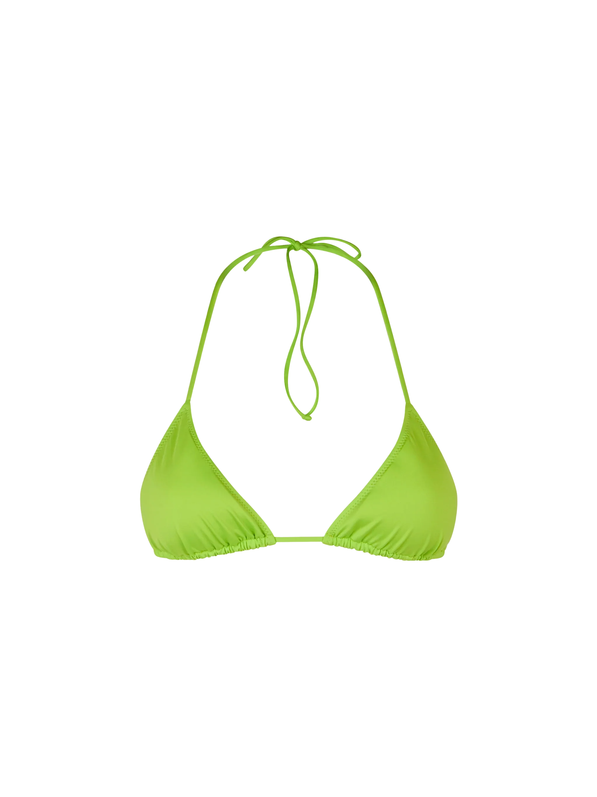 Woman lime triangle top swimsuit