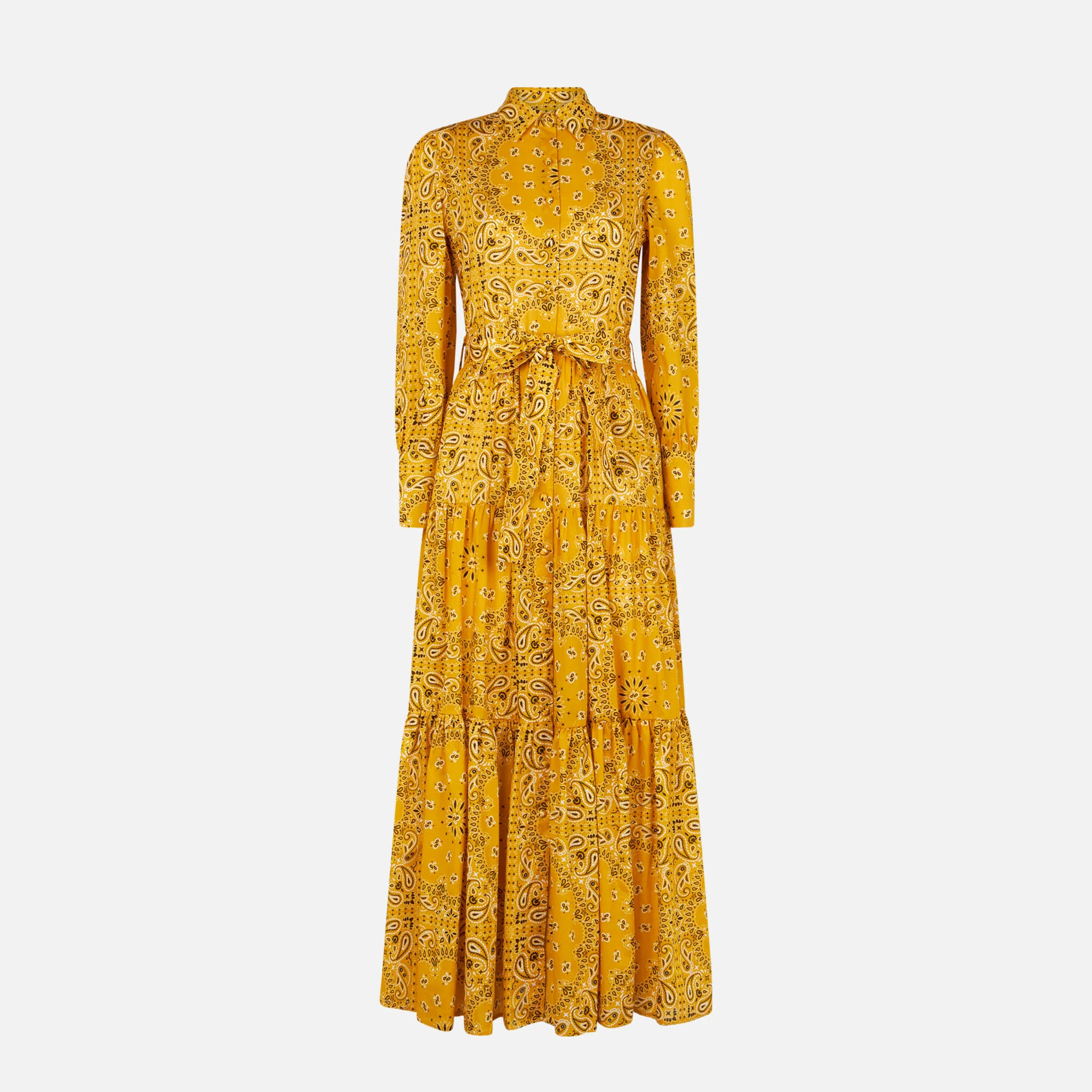 Woman ochre bandanna long dress Jensen - Image 4