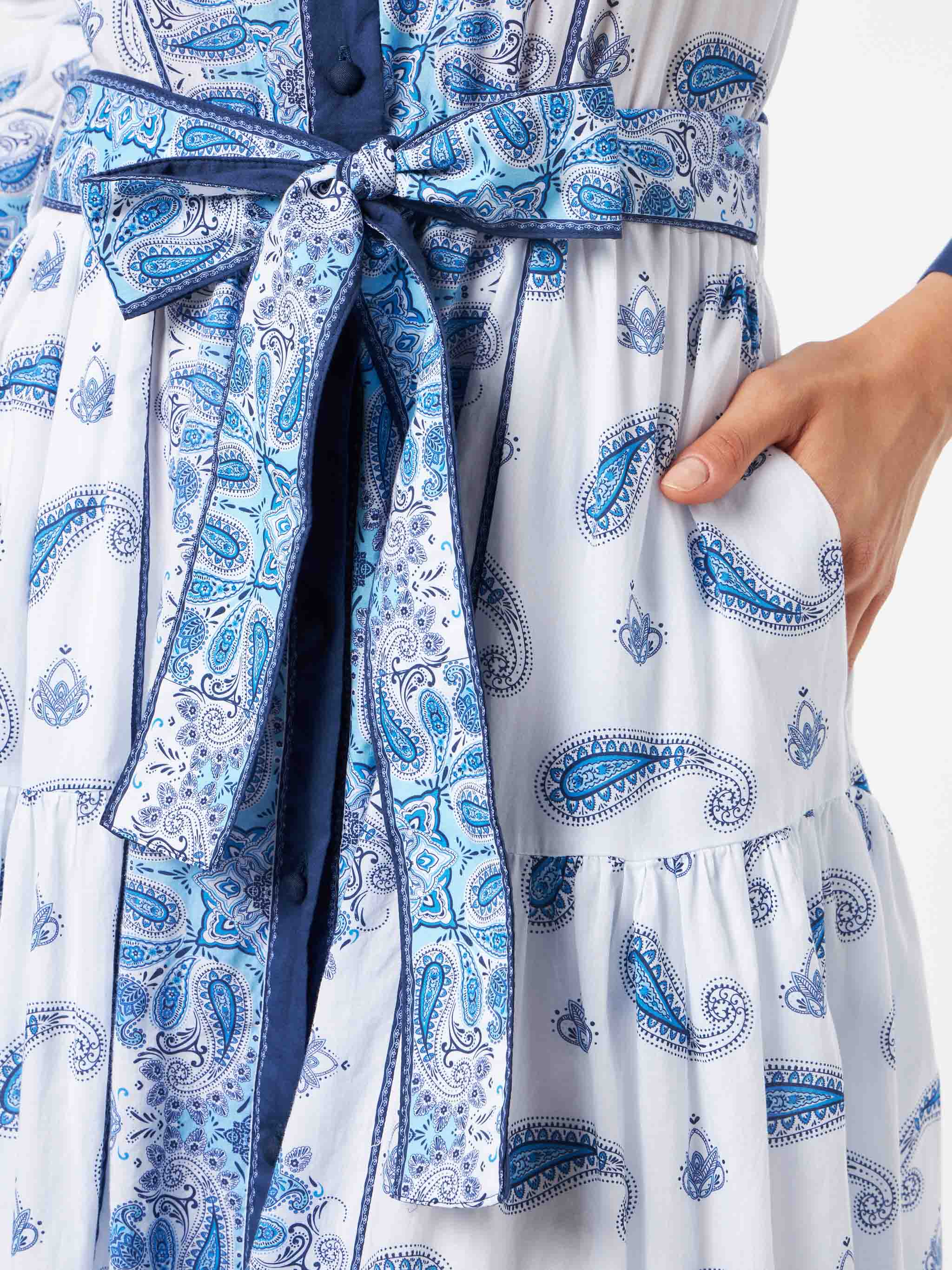 Woman long dress Jensen with paisley print - Image 3