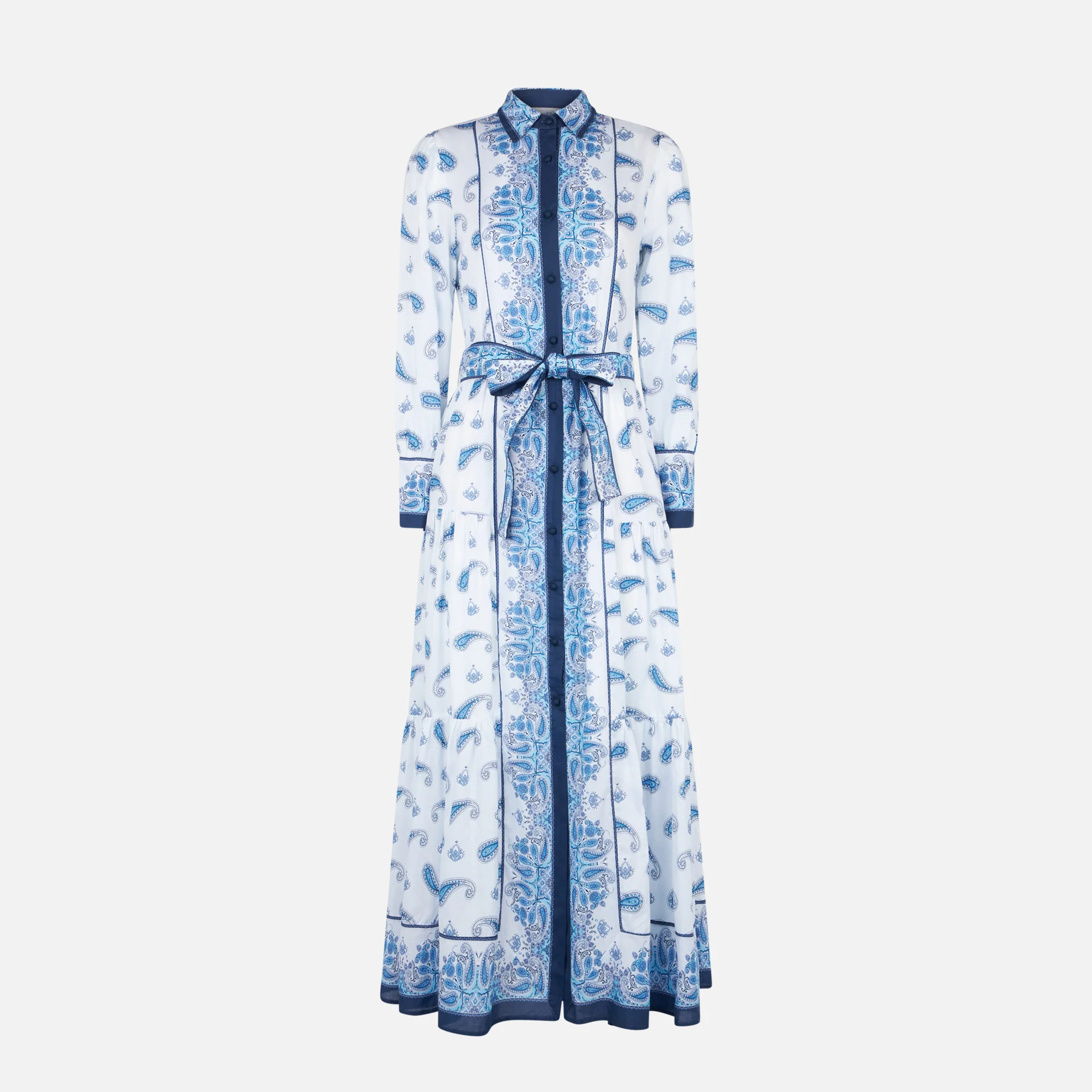 Woman long dress Jensen with paisley print - Image 4