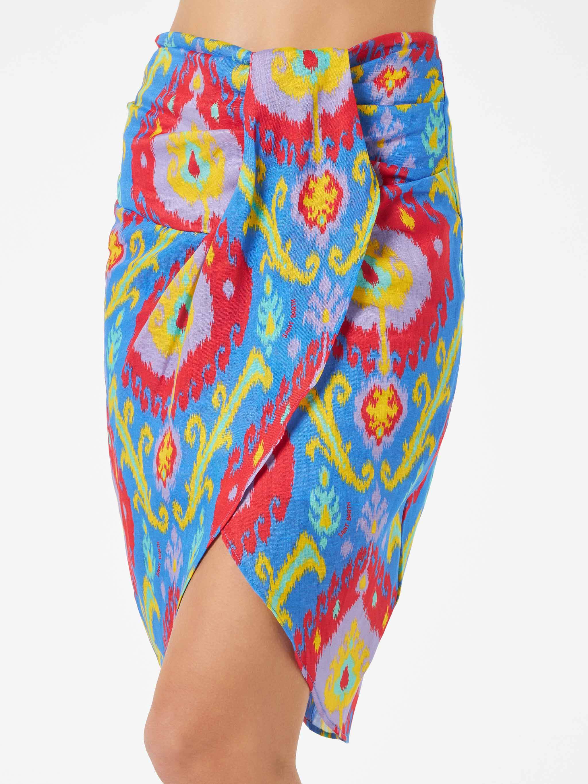 Woman mid skirt Amanda with multicolor print - Image 3