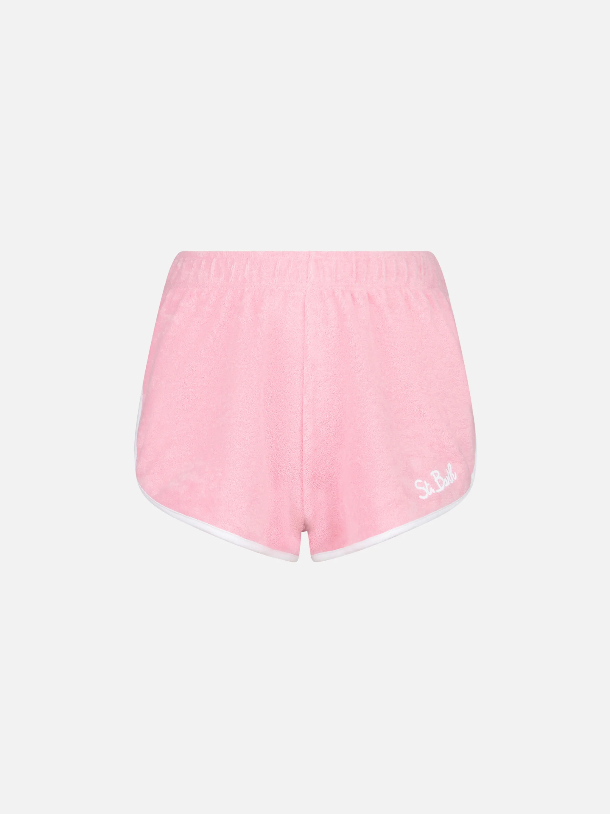 Woman pink terry shorts with piping | MELISSA SATTA SPECIAL EDITION - Image 4