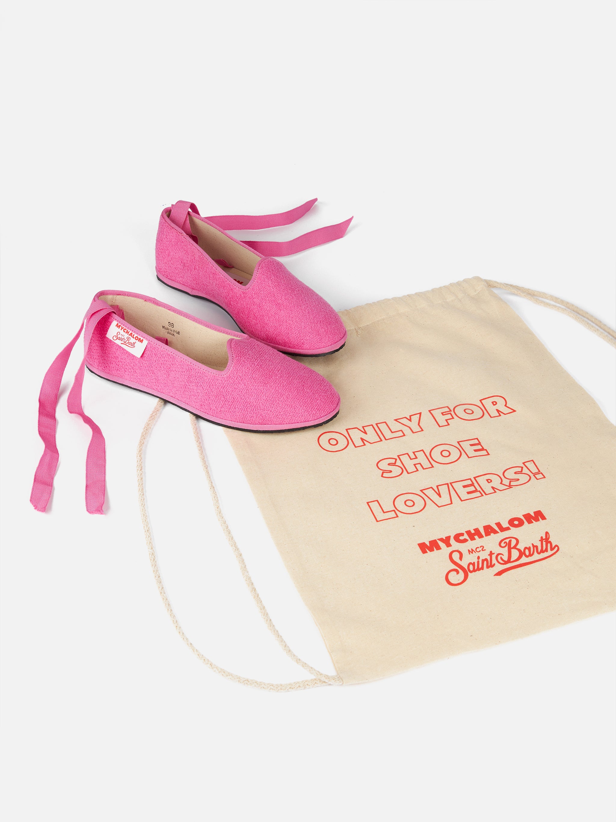 Woman pink terry slipper loafer | MY CHALOM SPECIAL EDITION - Image 5