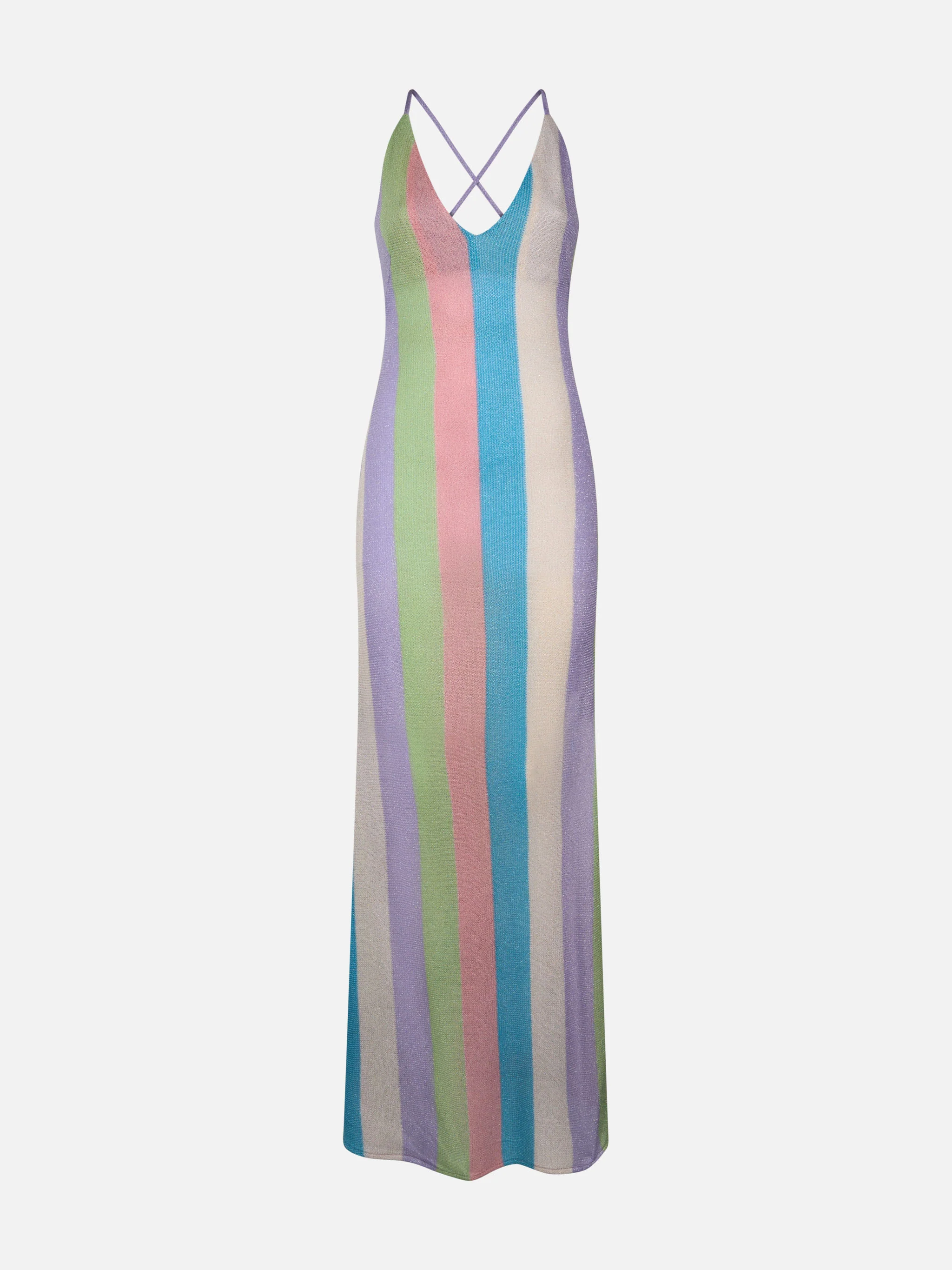 Woman raschel knit striped slip dress Eydis - Image 4