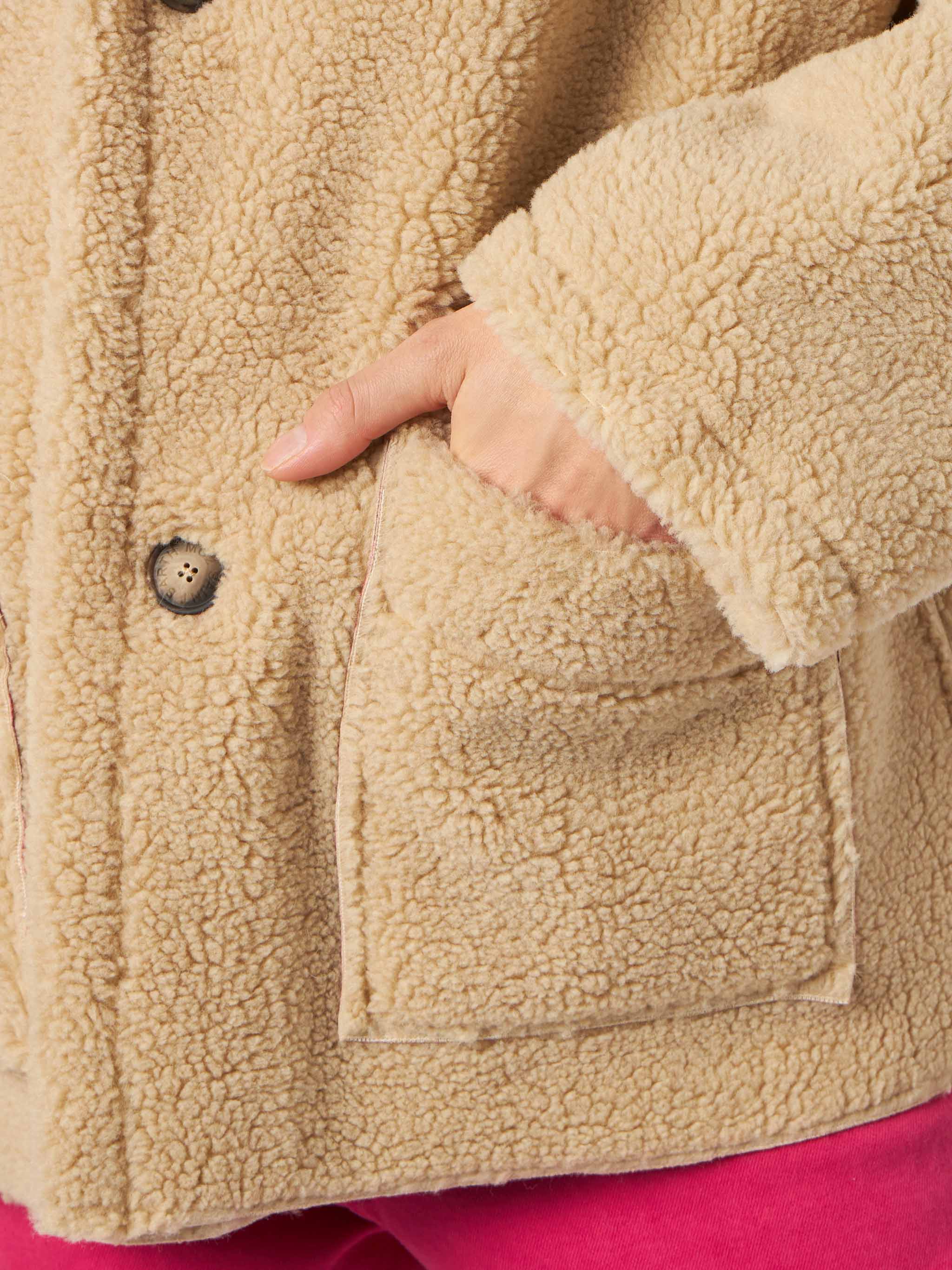 Woman reversible shearling jacket - Image 4