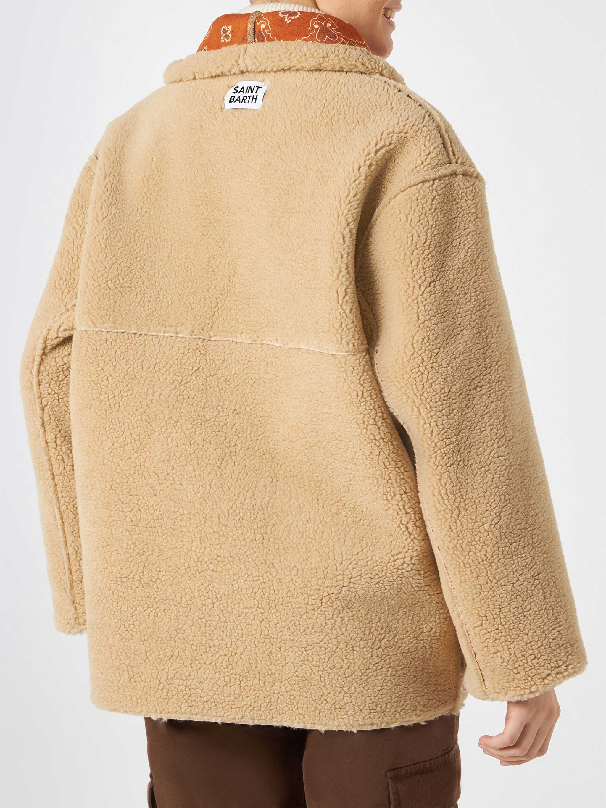 Woman reversible shearling jacket - Image 4