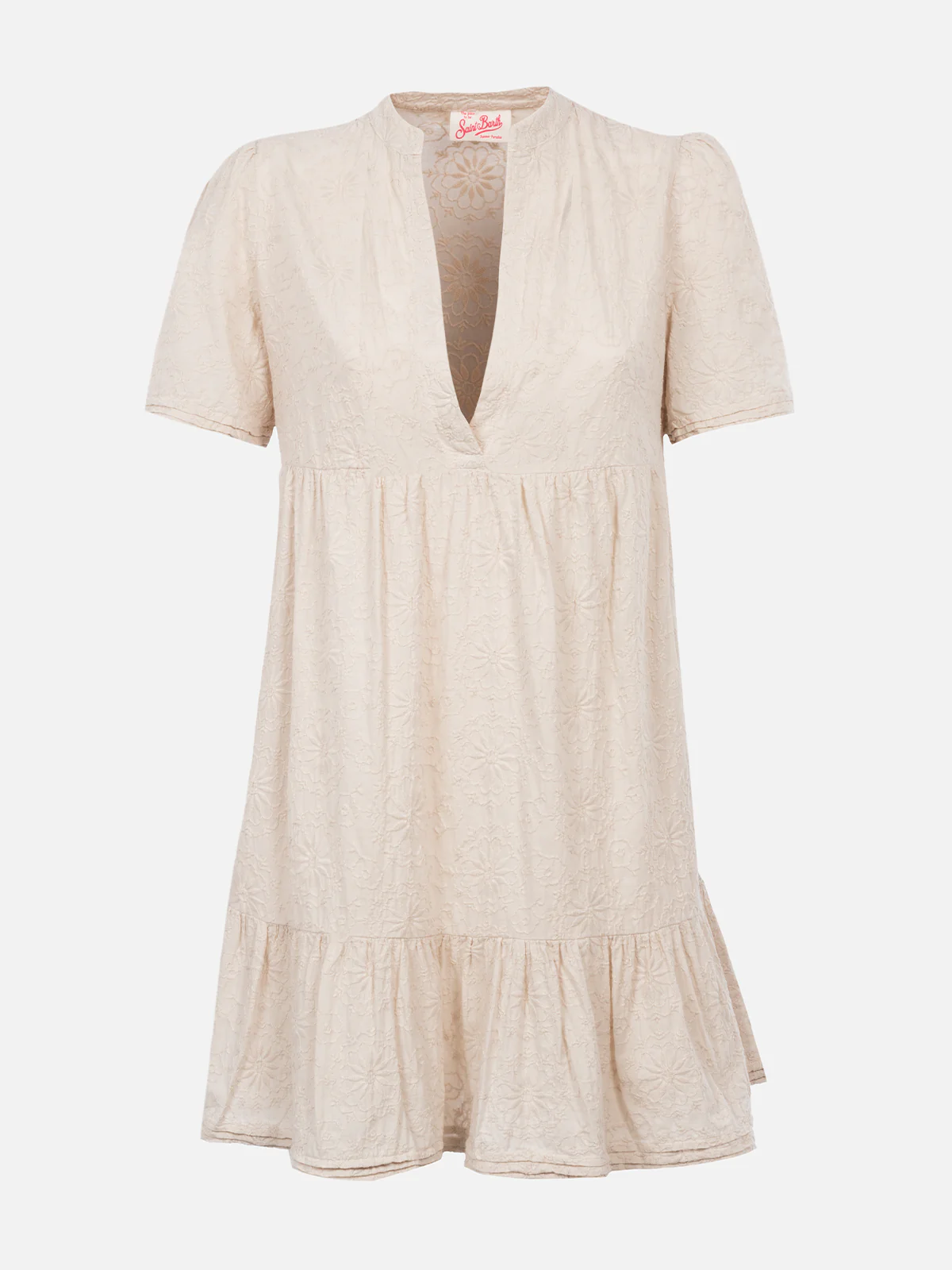 Woman Sangallo lace cotton short dress Siara - Image 4