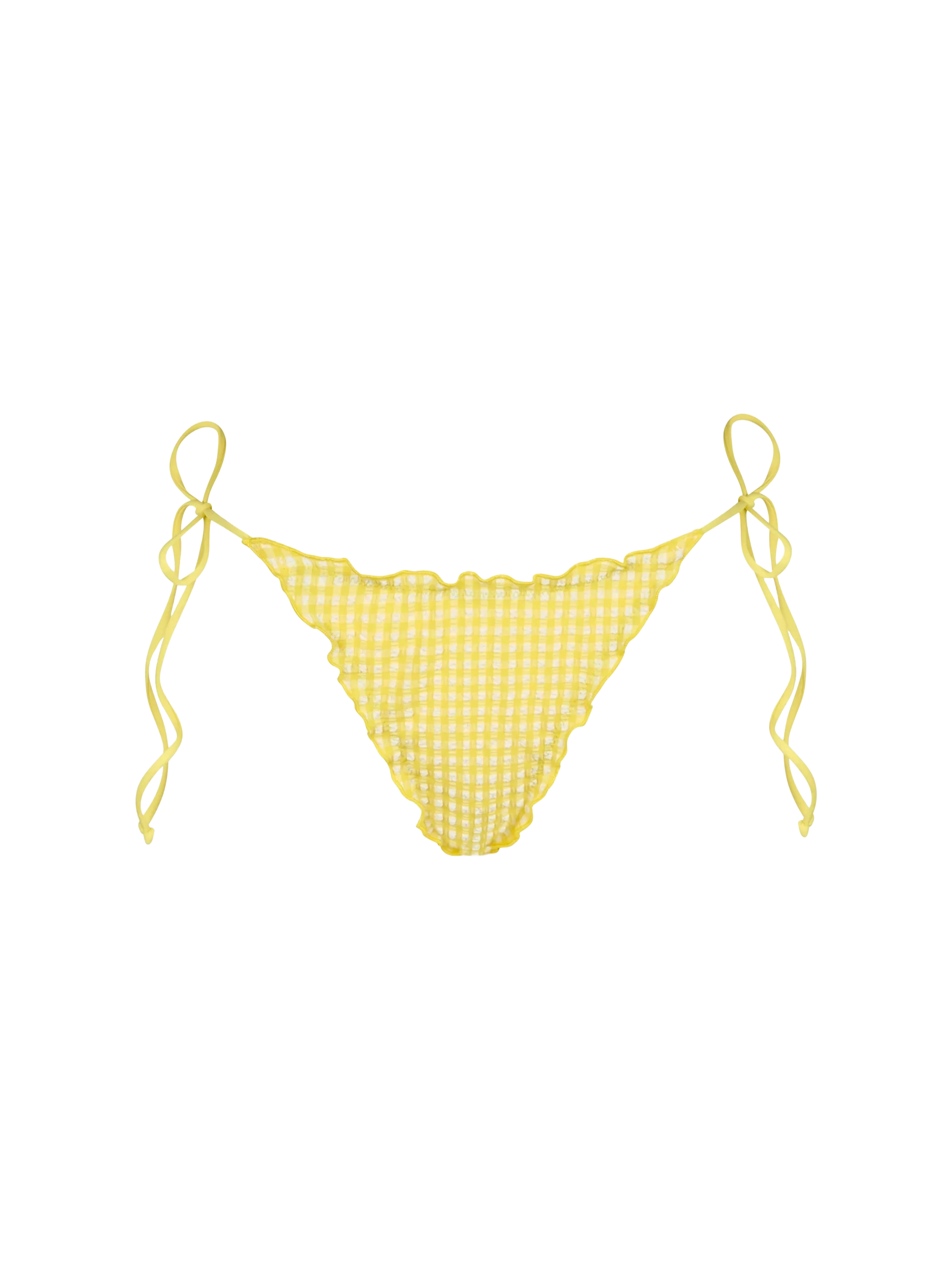 Woman seersucker cheeky swim briefs Miami