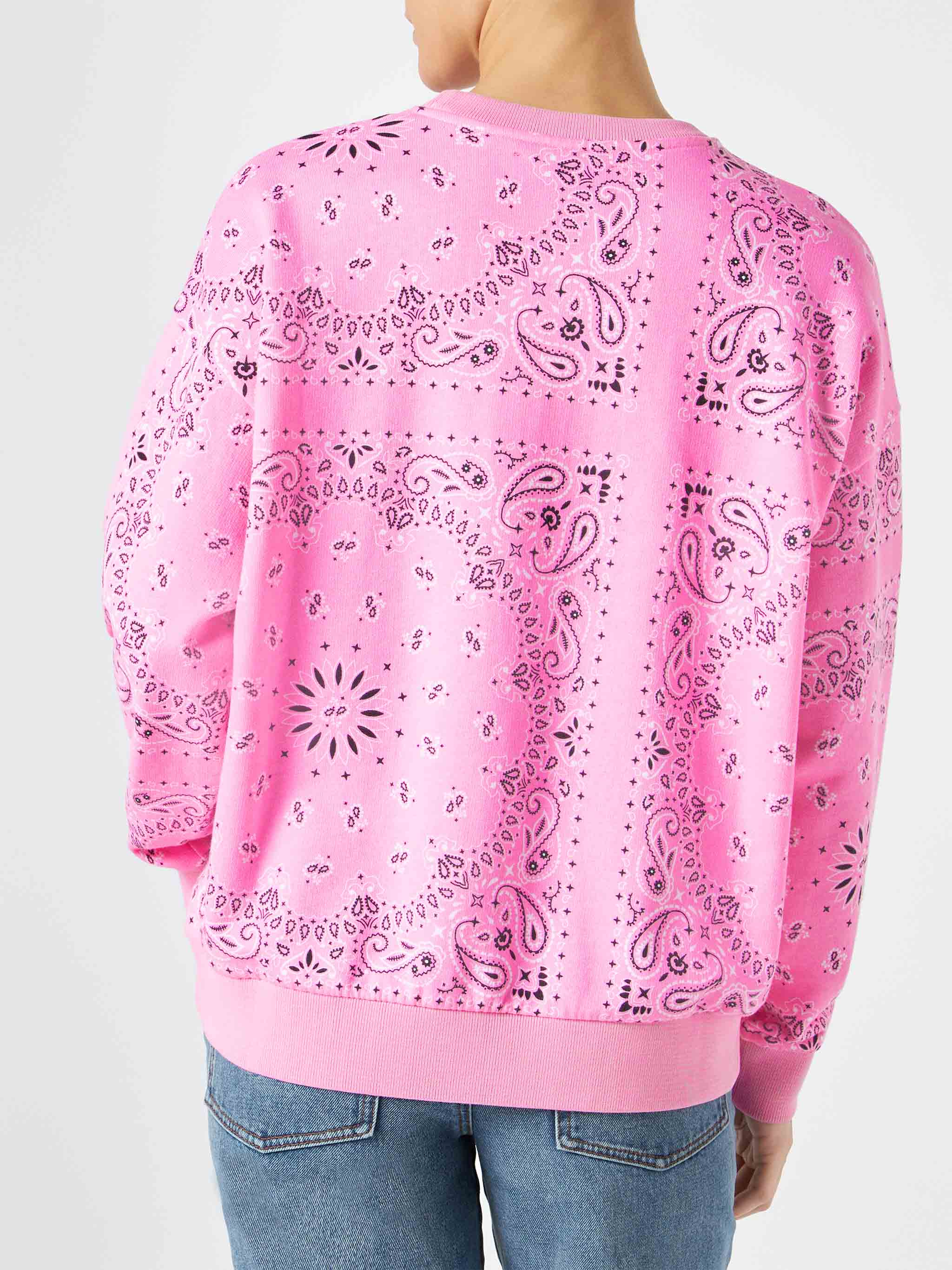 Woman sweatshirt Stardust with bandanna print - Image 4