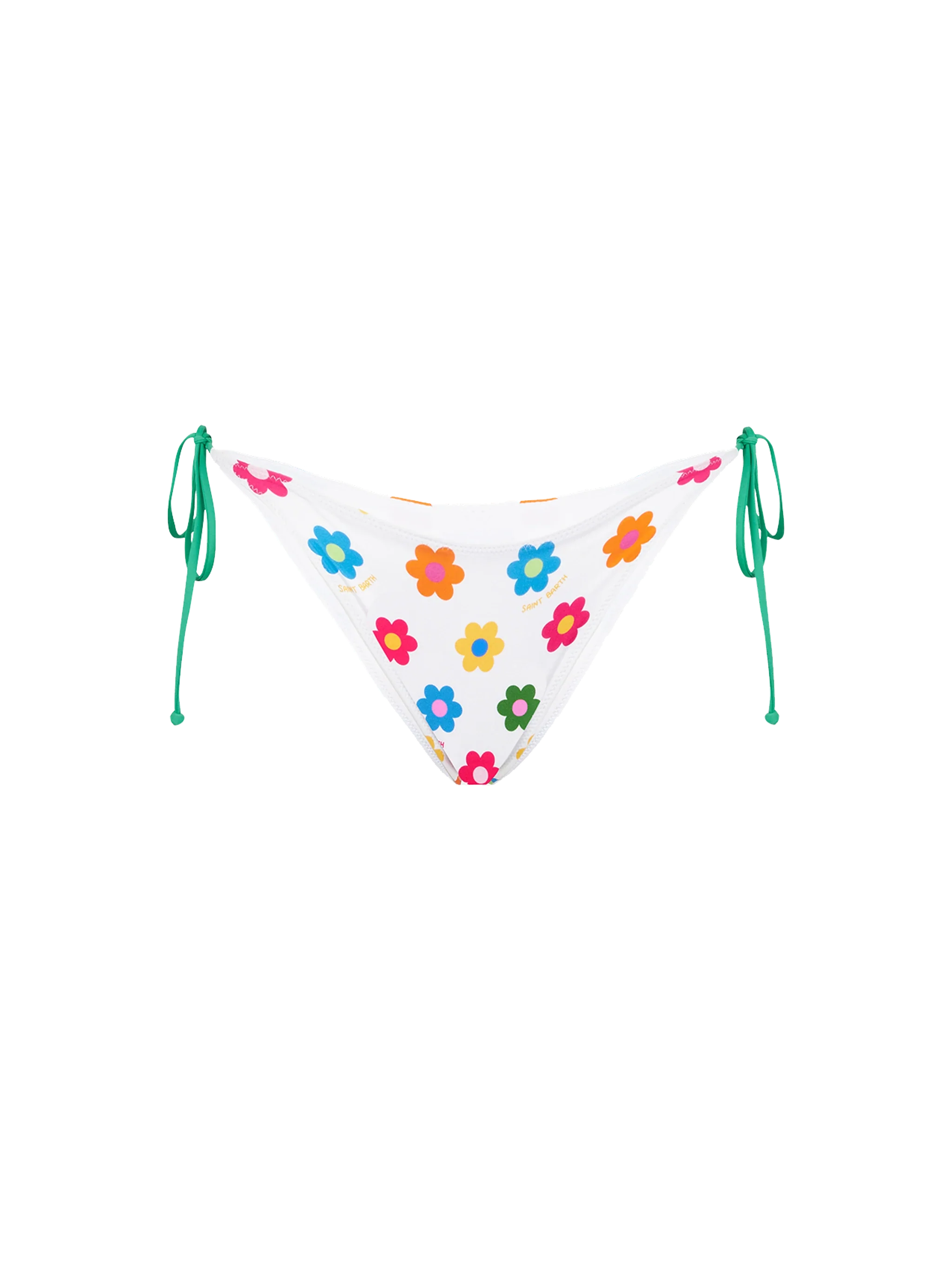 Woman swim briefs with daisy print