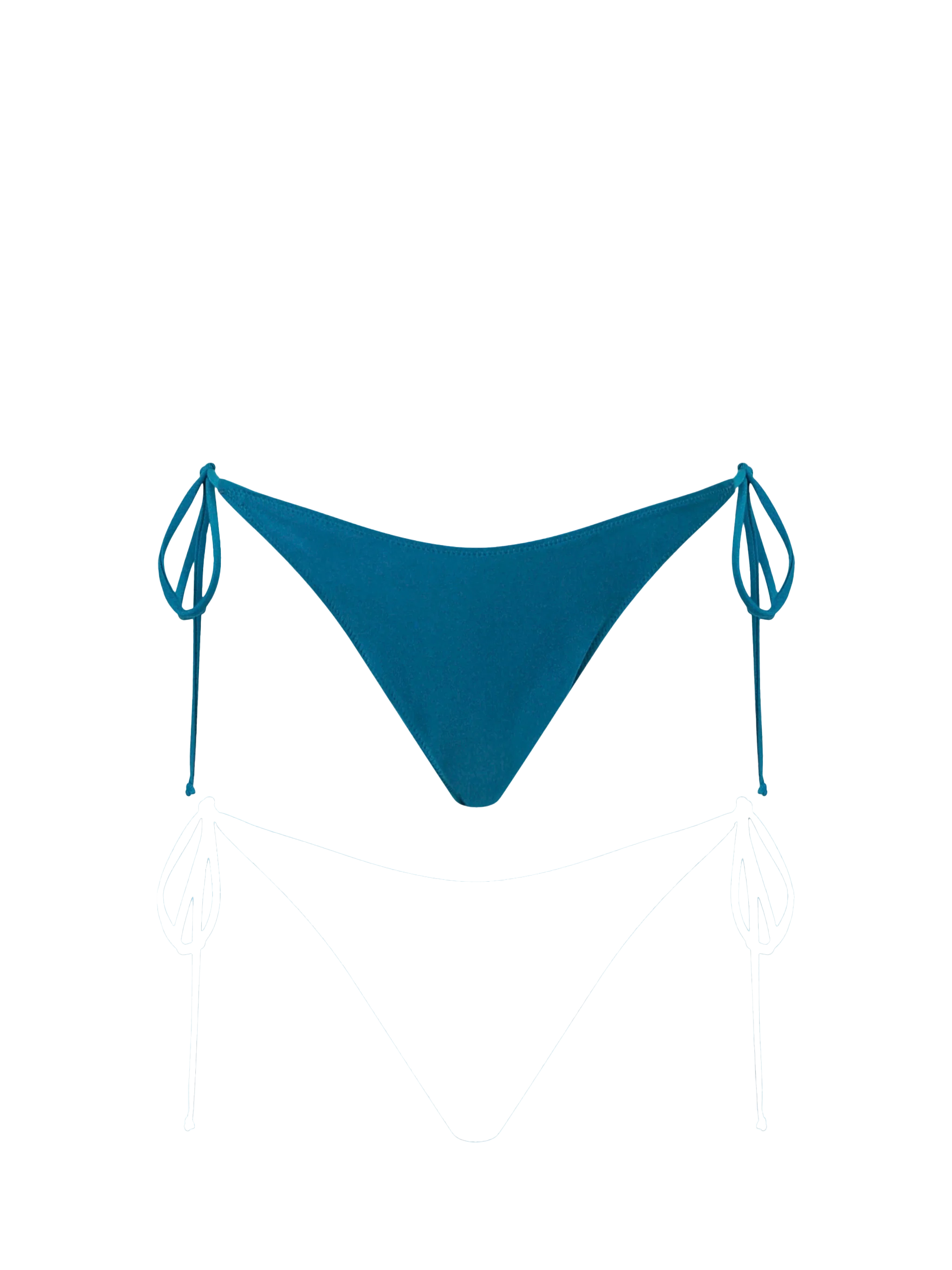 Woman teal green swim briefs