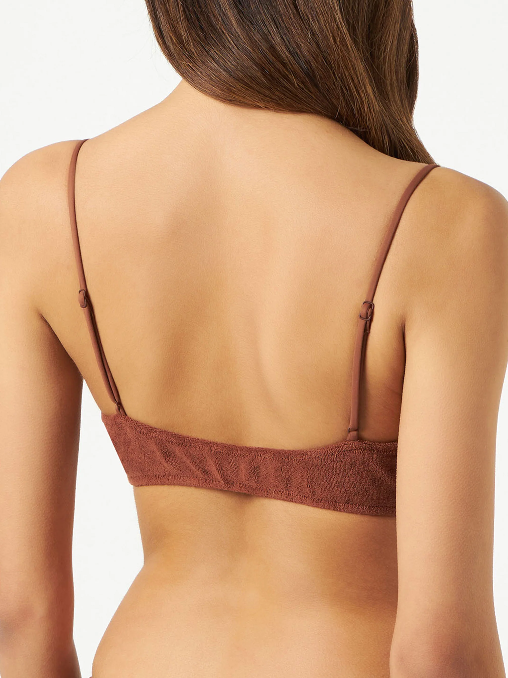 Woman terry brown bralette swimsuit - Image 3