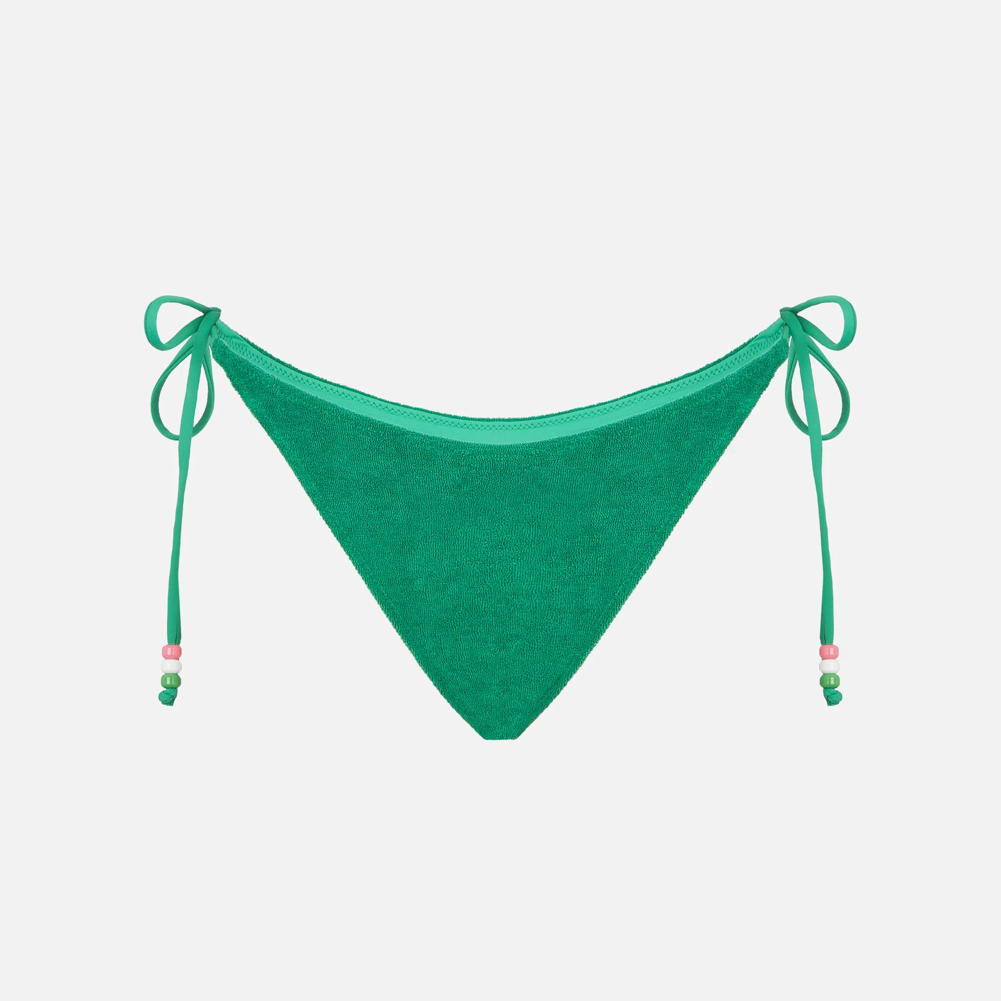 Woman terry swim briefs with charms