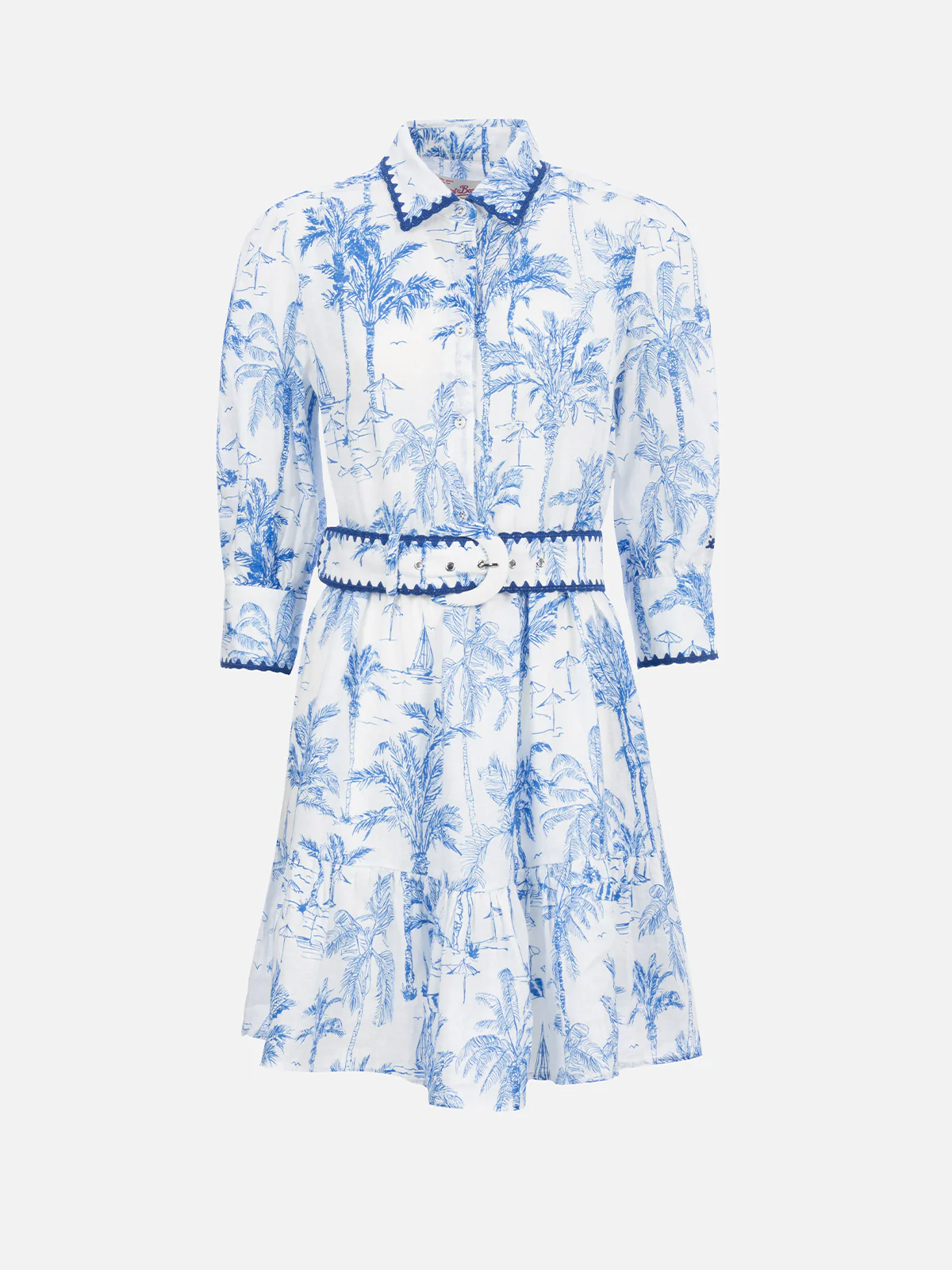 Woman Toile de Jouy linen dress Daisi - Image 4