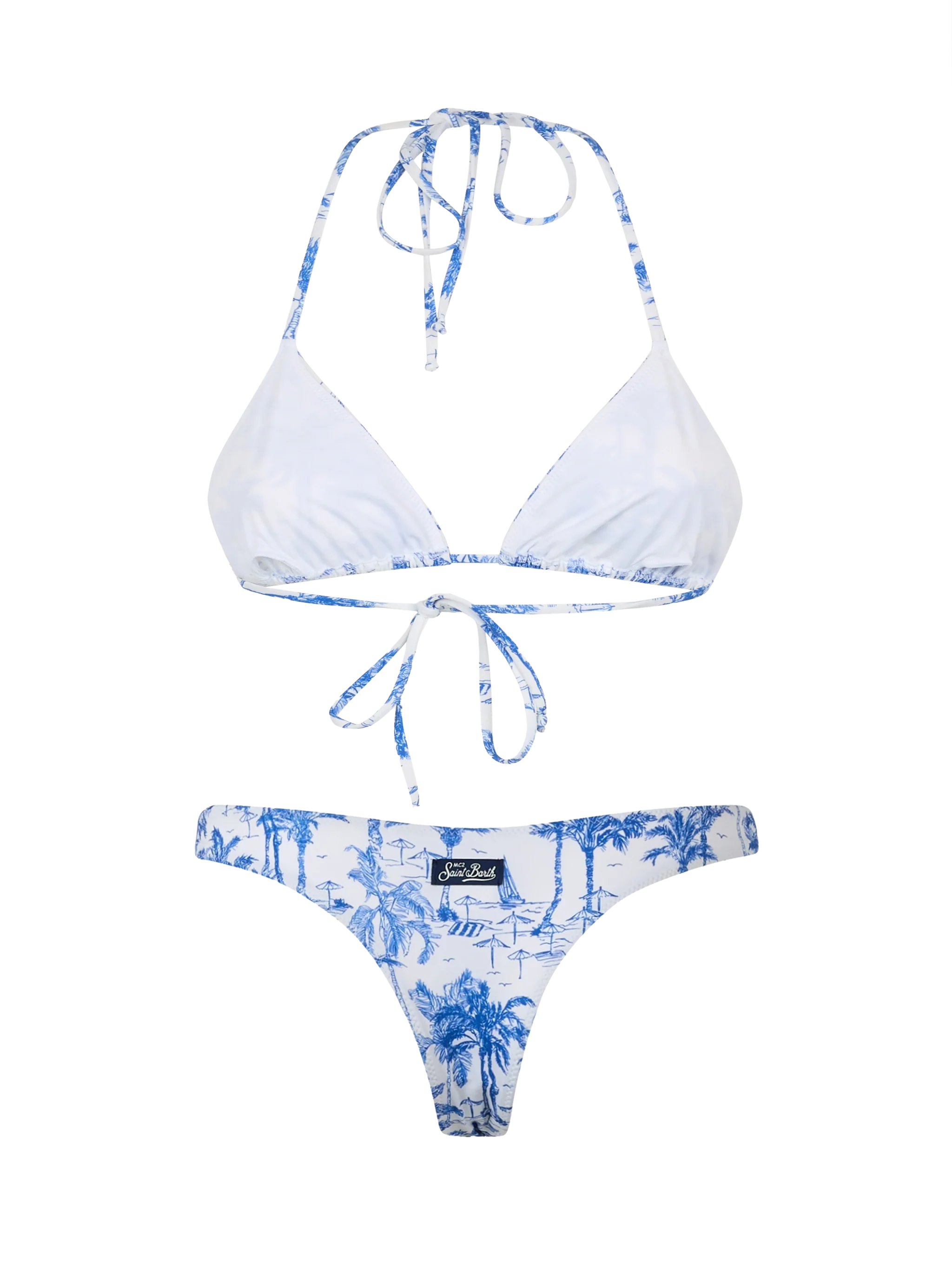Woman toile de jouy triangle bikini Leah Naomi - Image 3