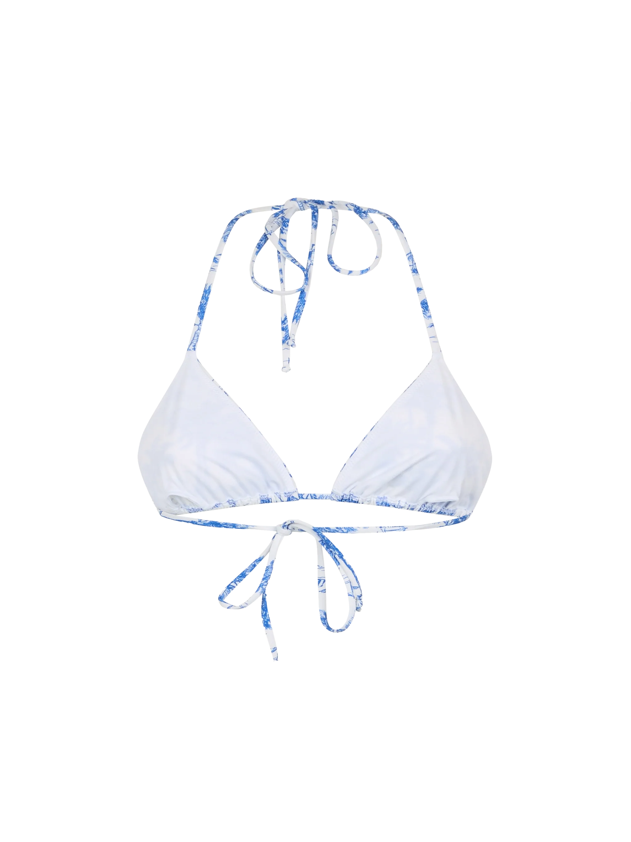 Woman toile de jouy triangle top swimsuit Leah - Image 2