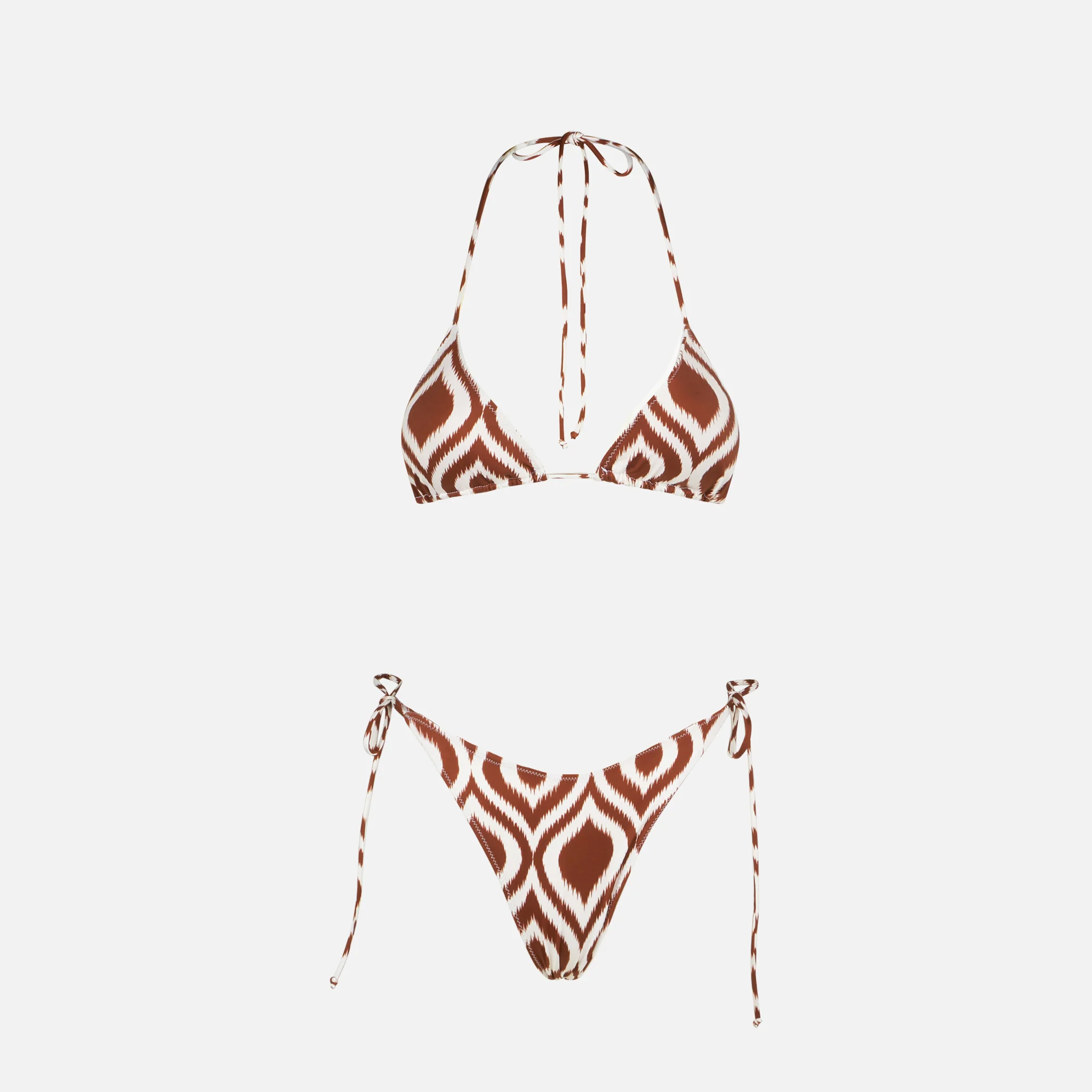 Woman triangle bikini with pattern - Image 3