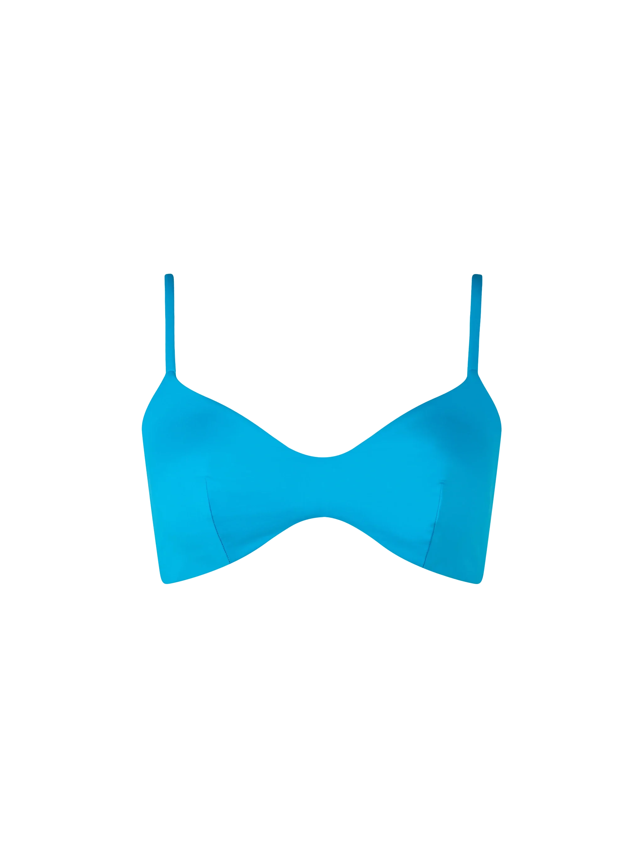 Woman turquoise scoop bralette beach top May
