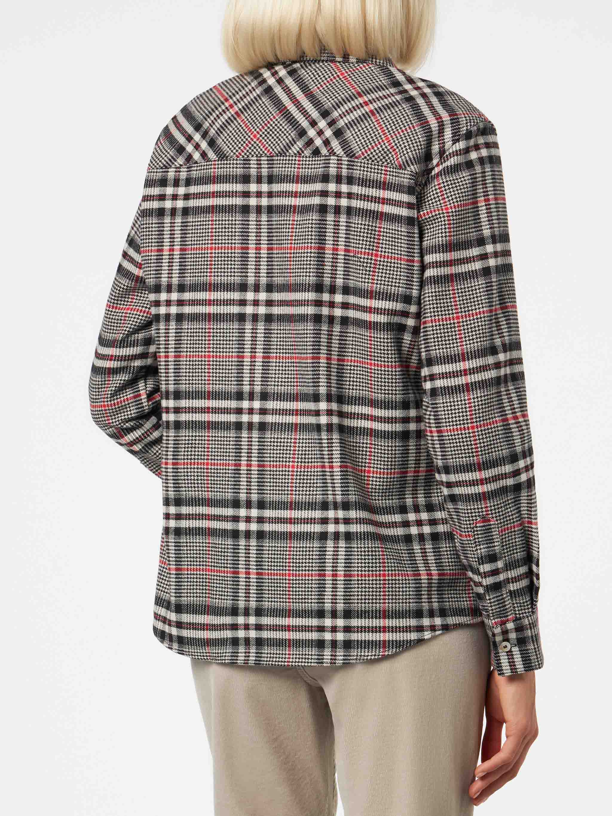 Woman overshirt with Prince of Wales print - Image 3