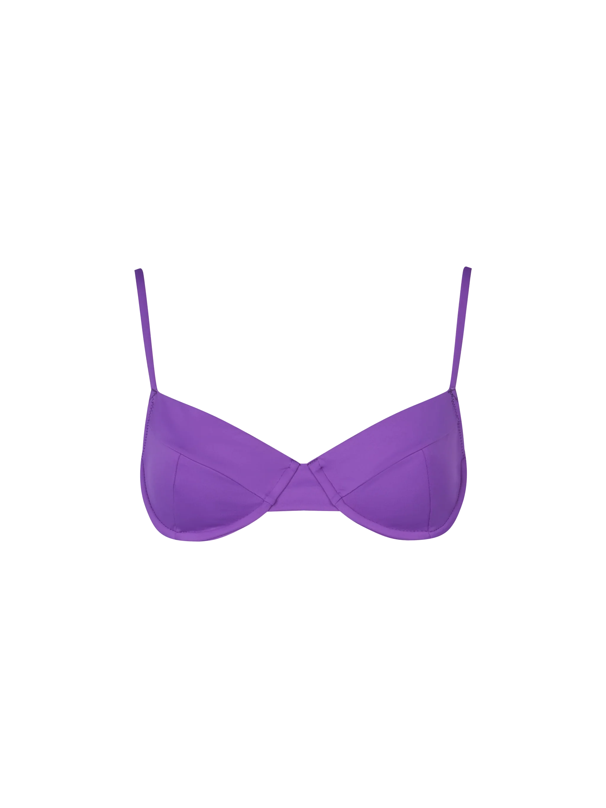 Woman violet underwired bralette swimsuit