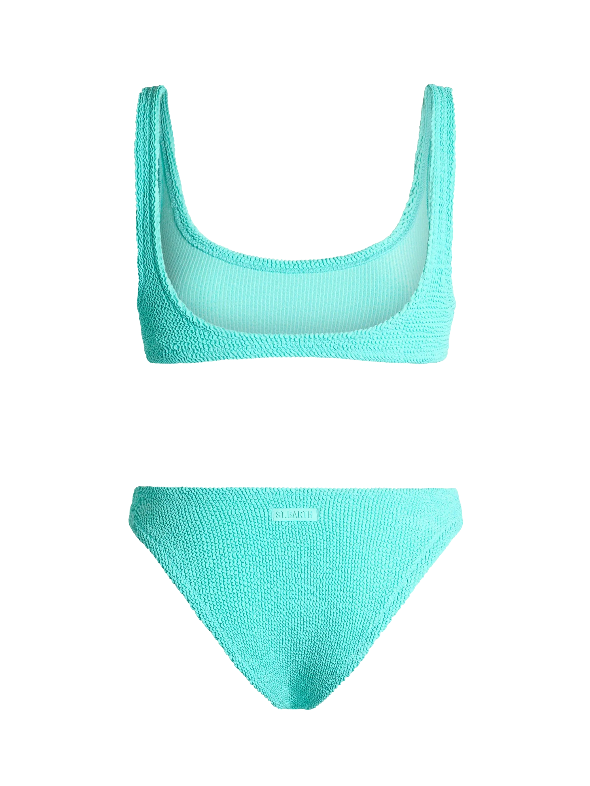 Woman water green classic crinkle bikini Naima Elise - Image 3