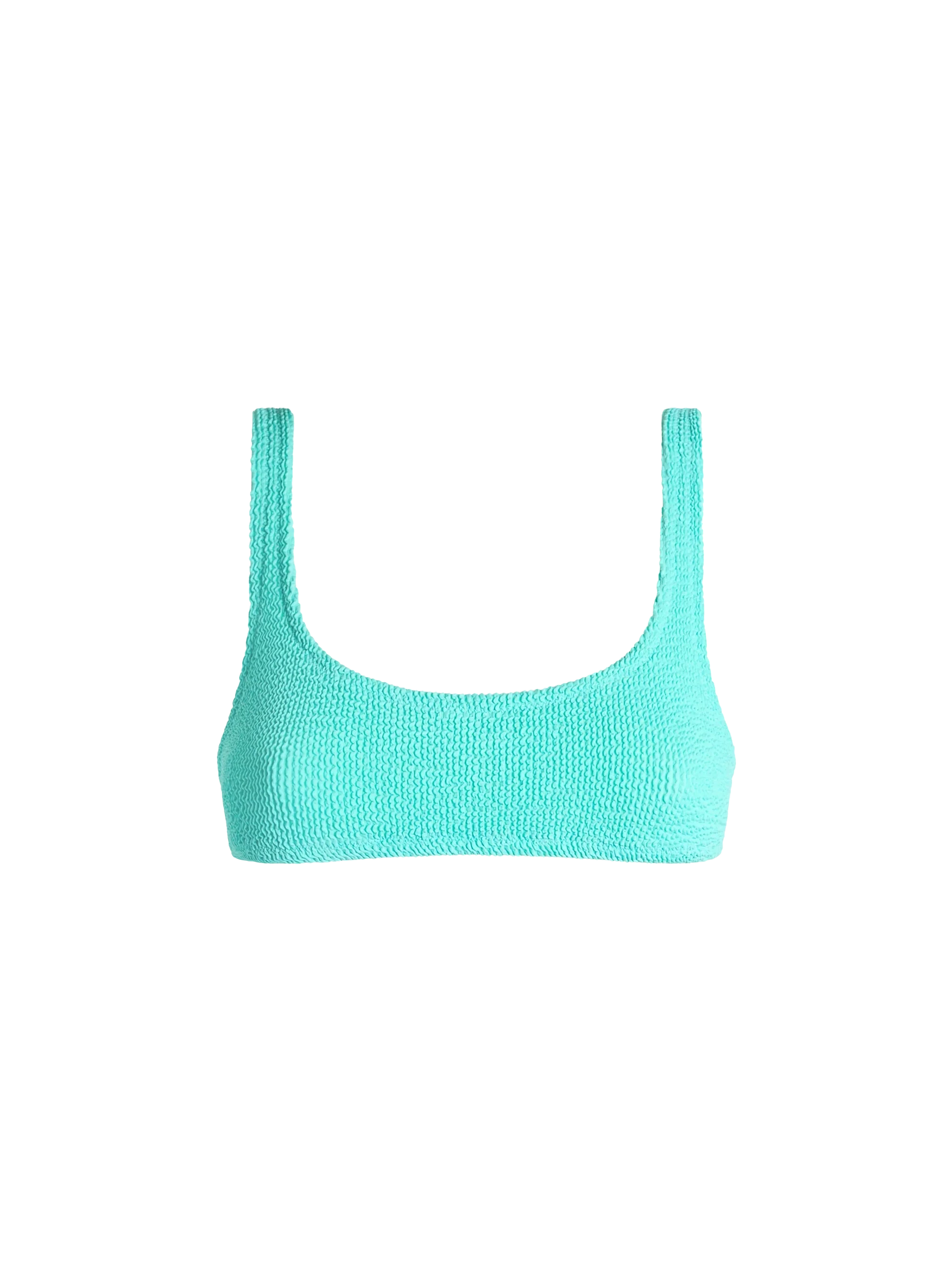Woman water green classic crinkle bralette Naima