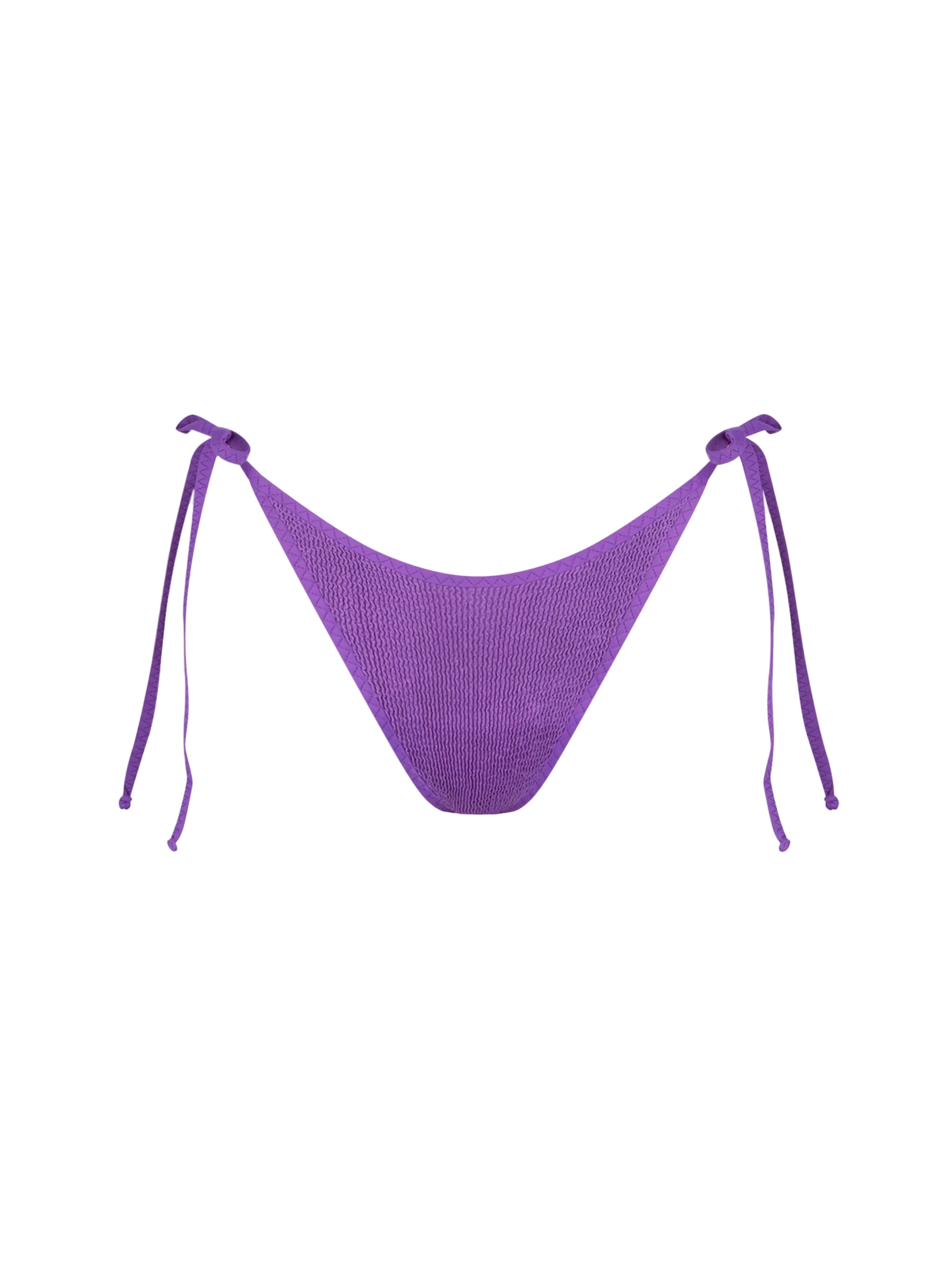 Woman crinkle cheeky swim briefs