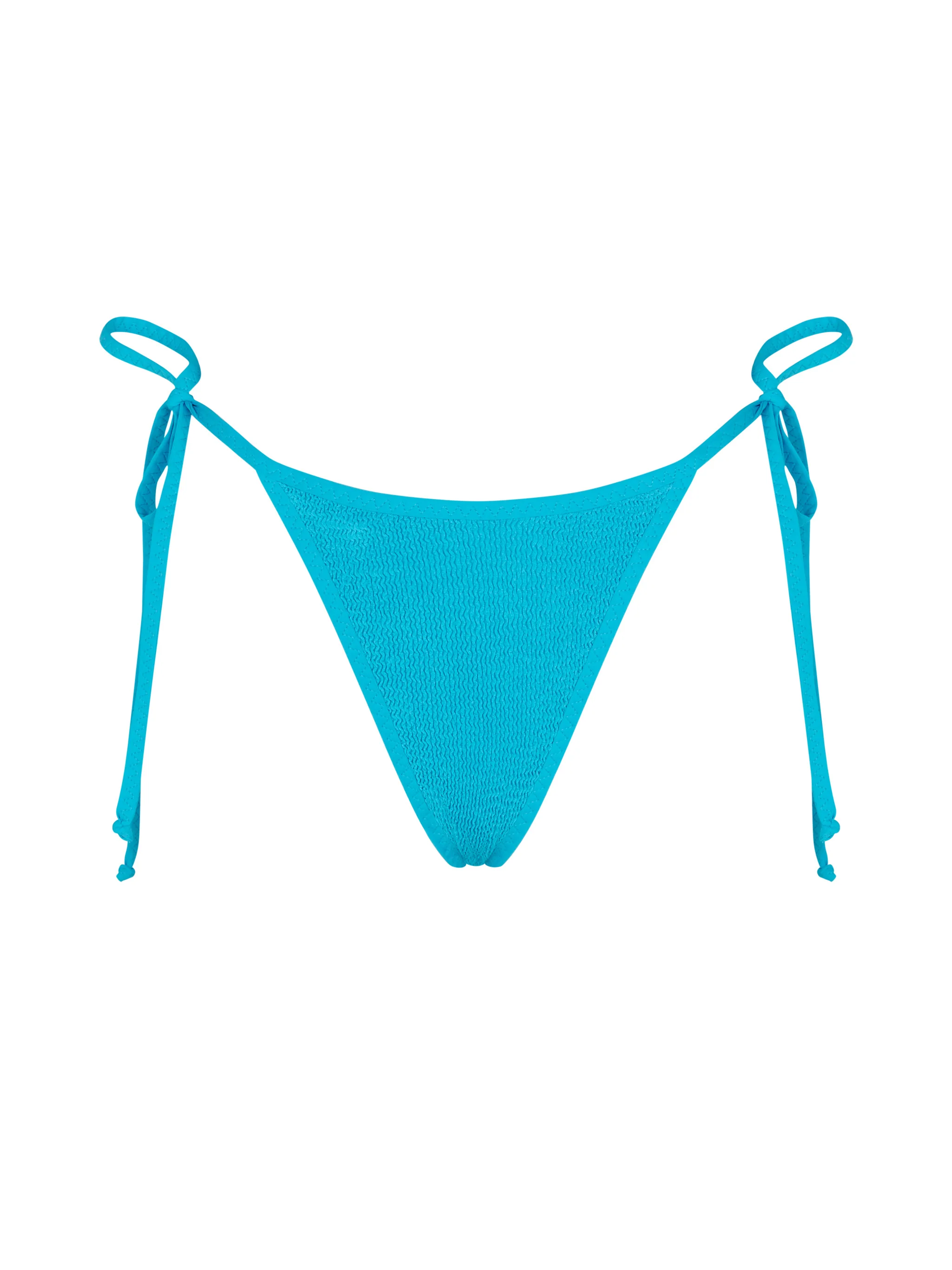 Woman crinkle cheeky swim briefs