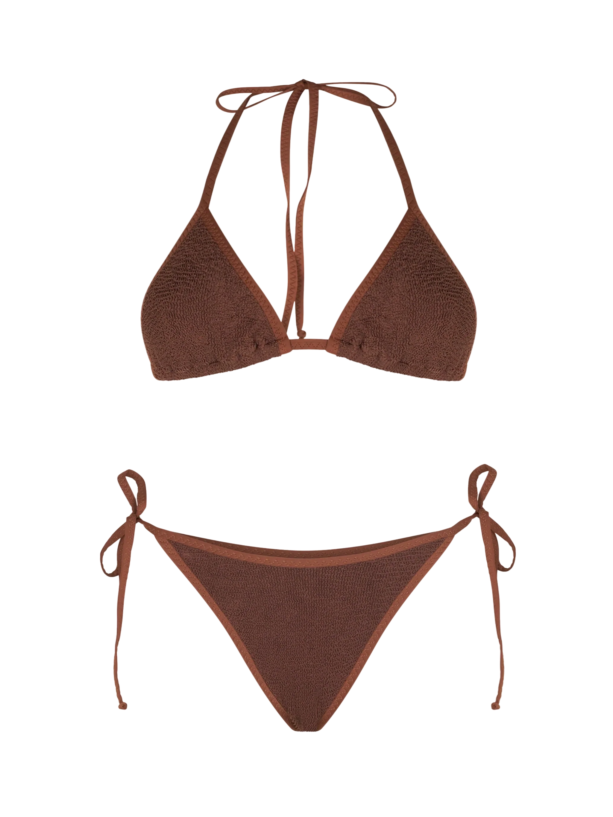 Woman crinkle triangle bikini