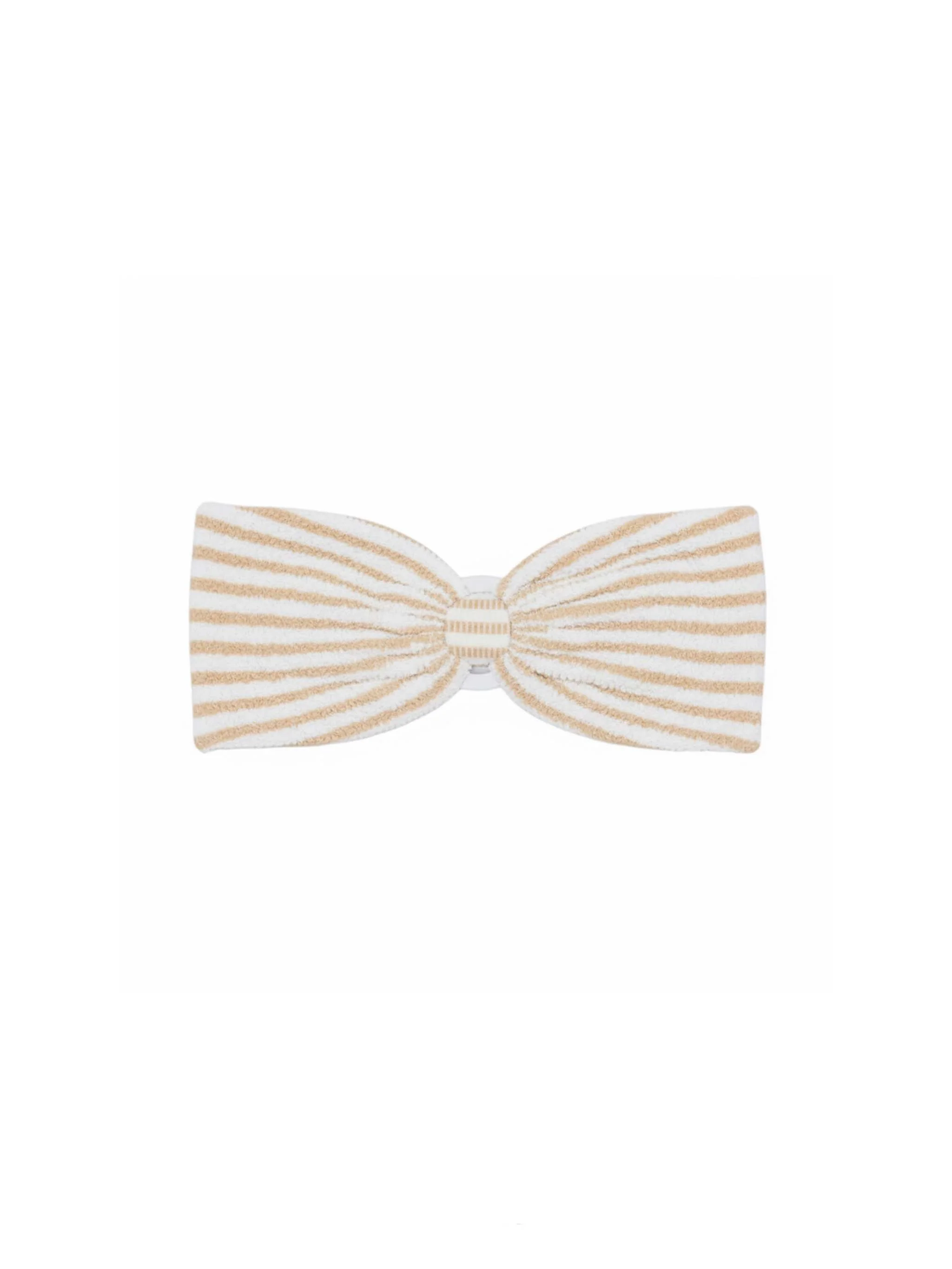 Yulia crinkle bandeau top with striped print